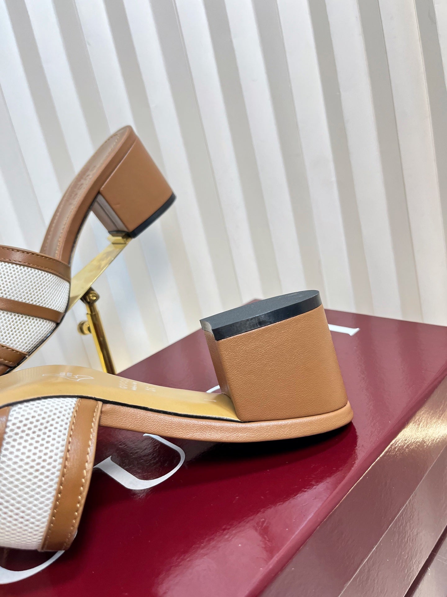 GC 25 Horsebit GG 50mm Sandals Brown Canvas Sheepskin 294666