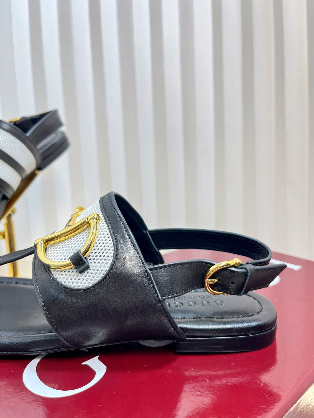 GC 25 Thong Sandal Black  Canvas Sheepskin 294672