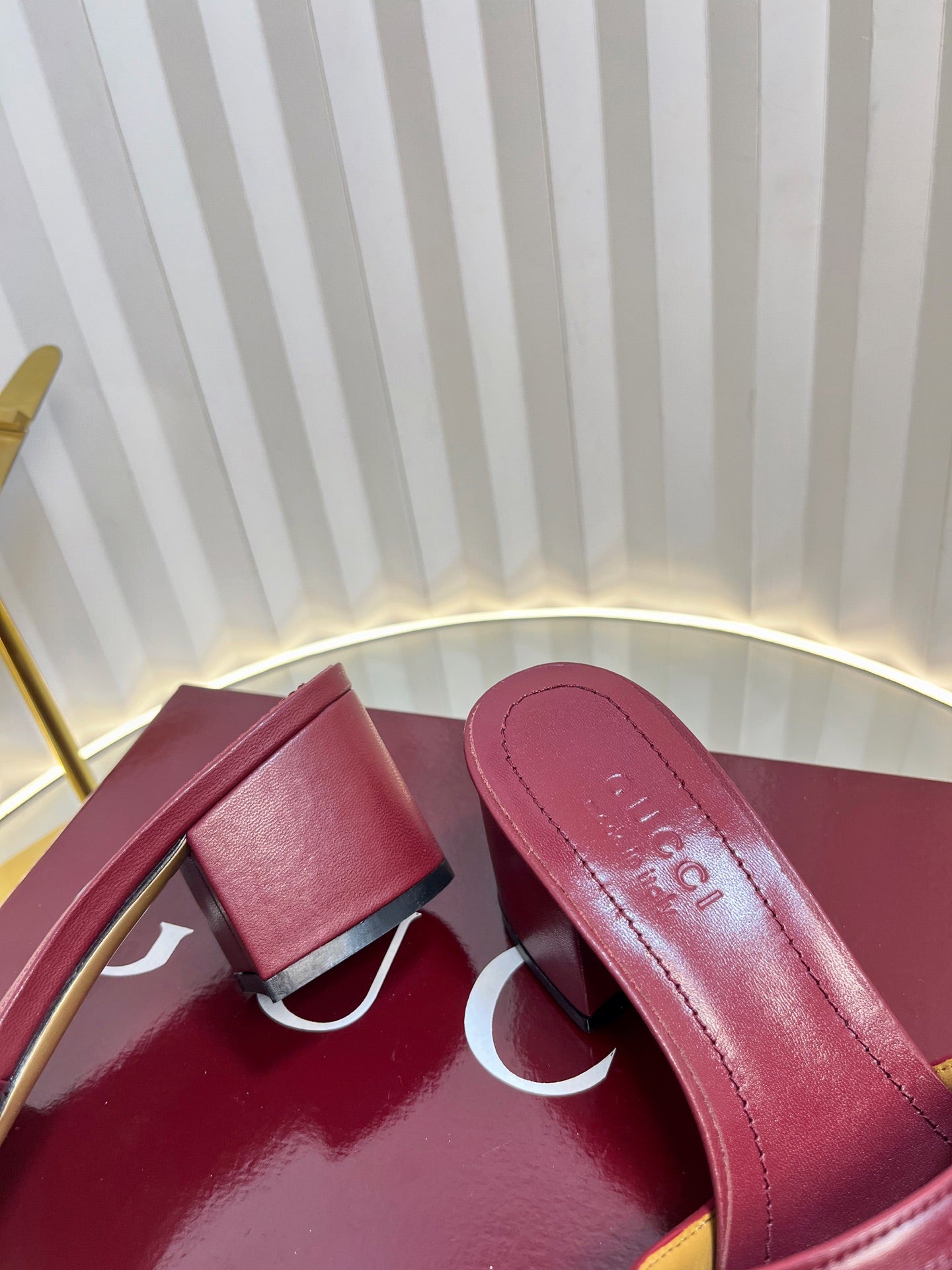 GC 25 Horsebit GG 50mm Sandals Red Canvas 294677