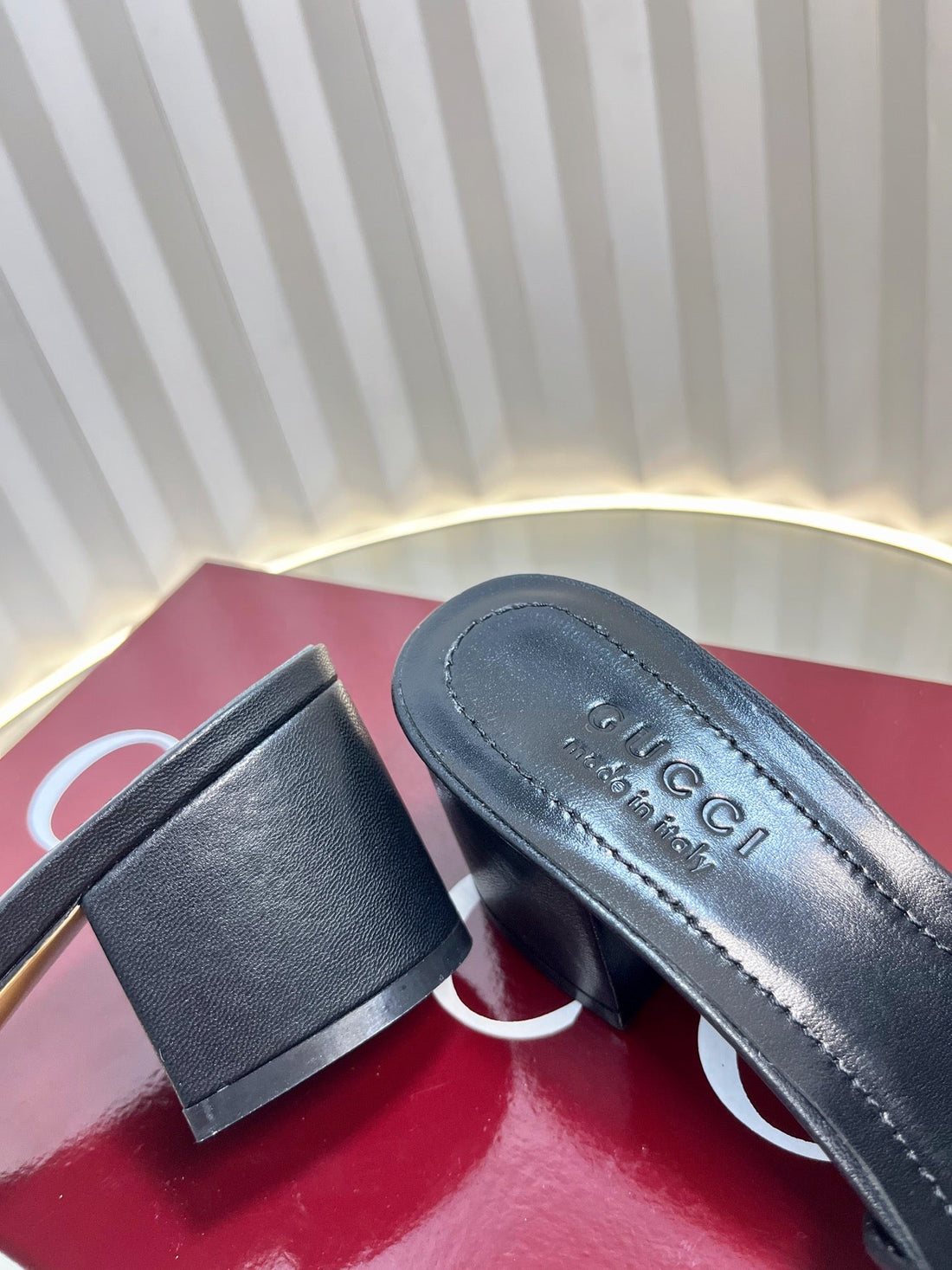 GC 25 Horsebit GG 50mm Sandals Black Canvas 294680