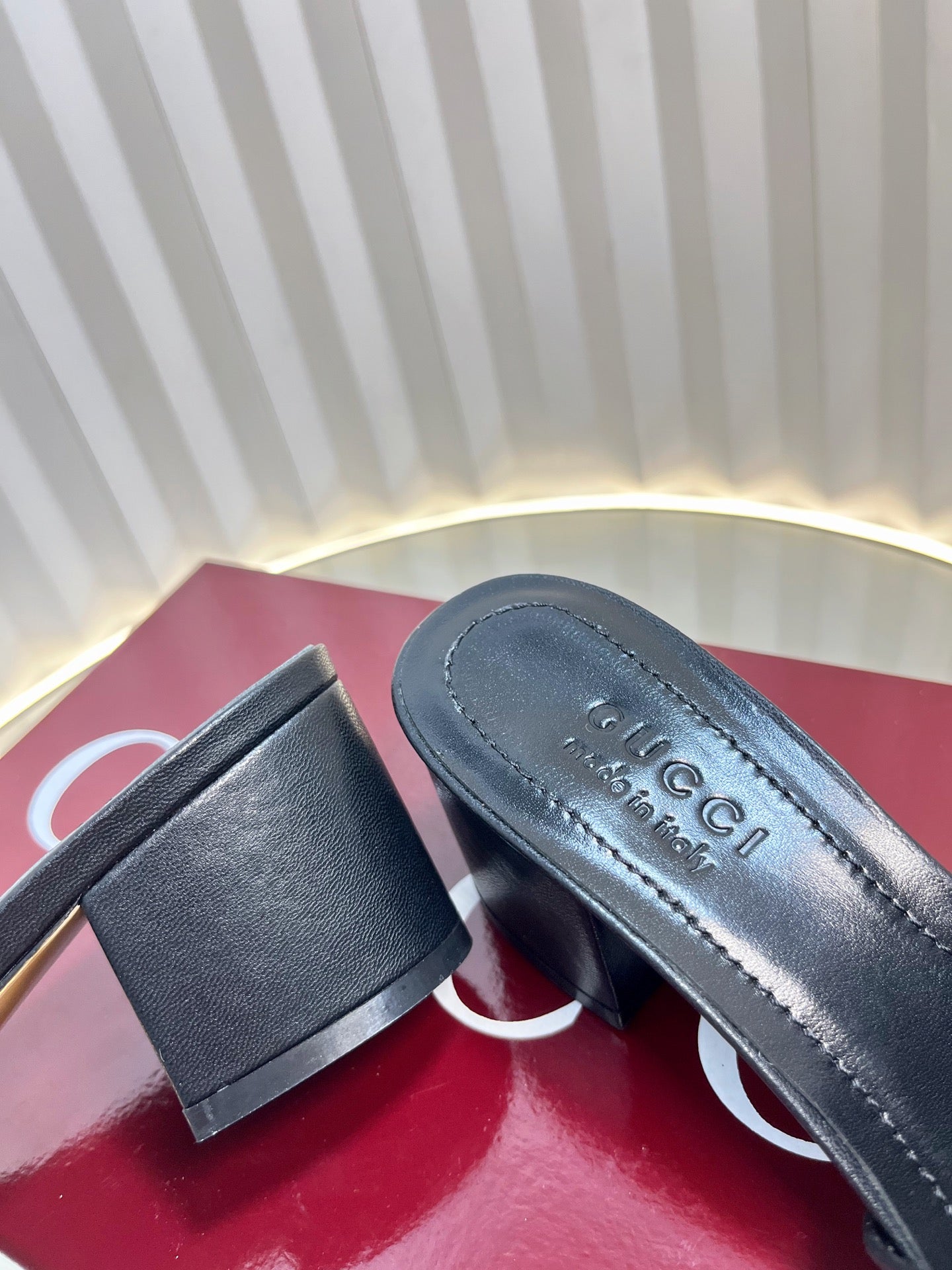 GC 25 Horsebit GG 50mm Sandals Black Canvas 294680