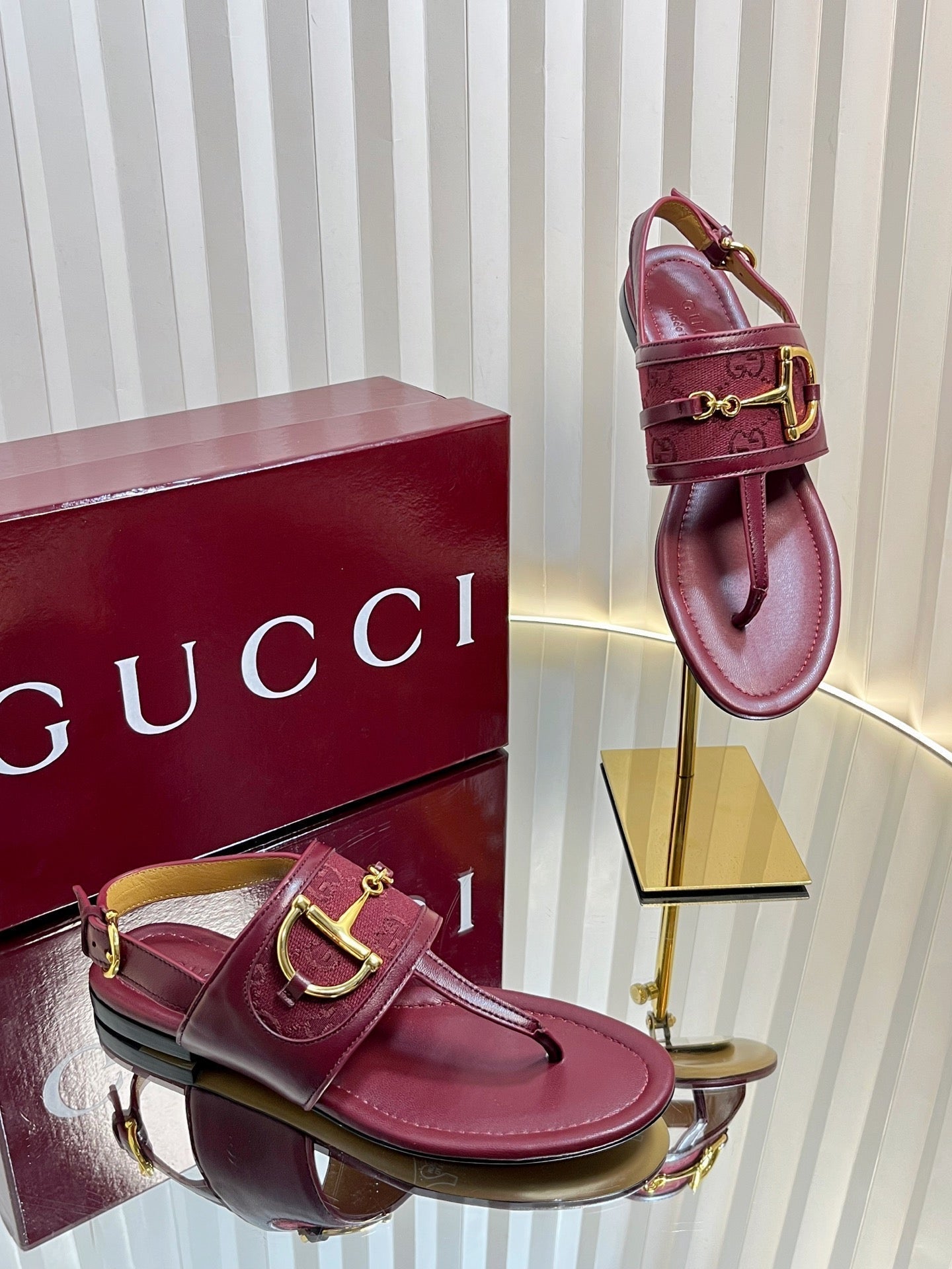 GC 25 Thong Sandal Red Canvas 294681