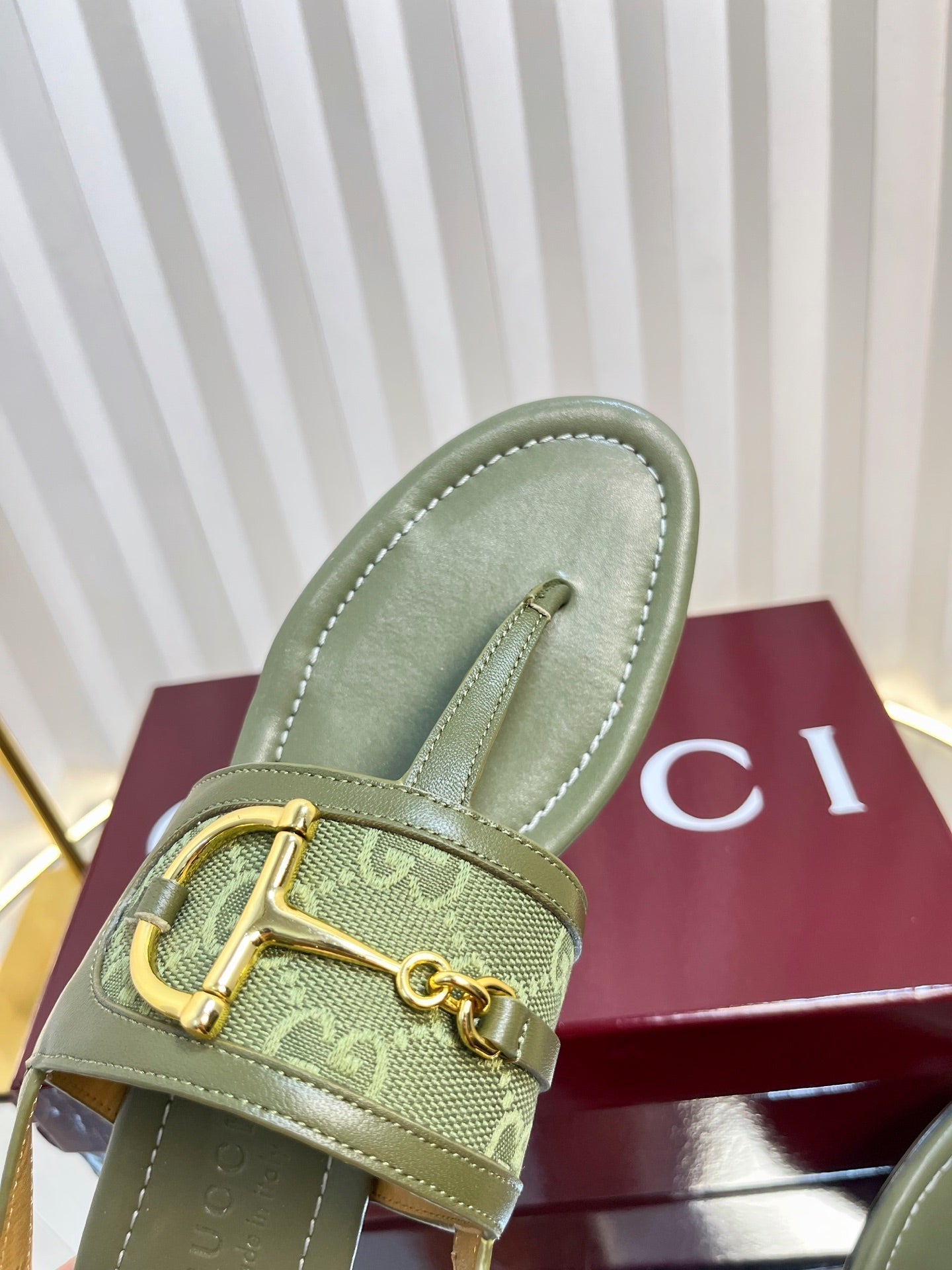 GC 25 Thong Sandal Dark Green Canvas 294683