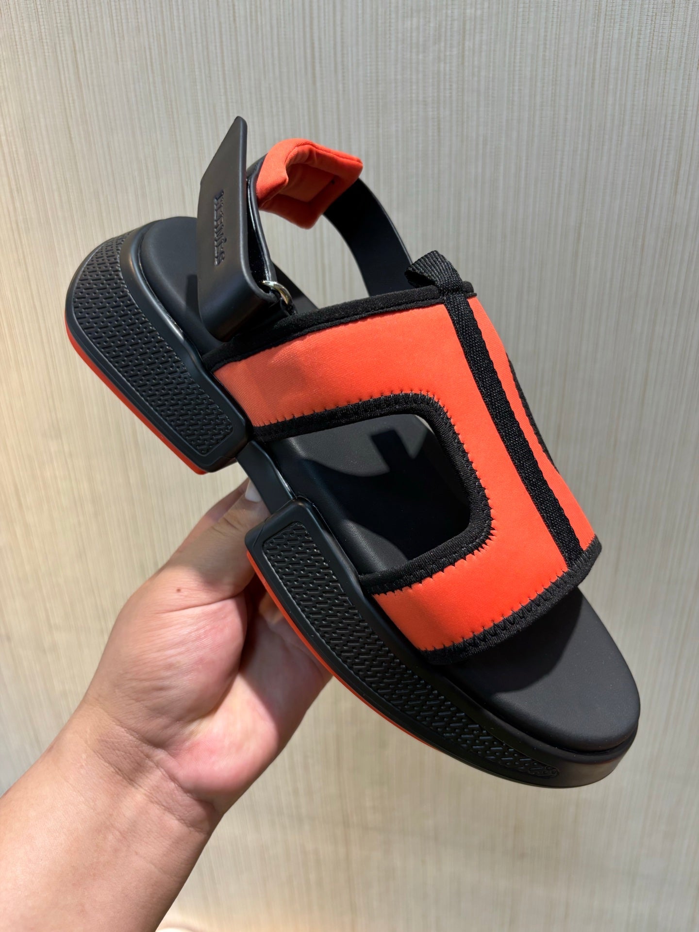 HM Men's Gate Sandal Red Suede Calfskin 655427