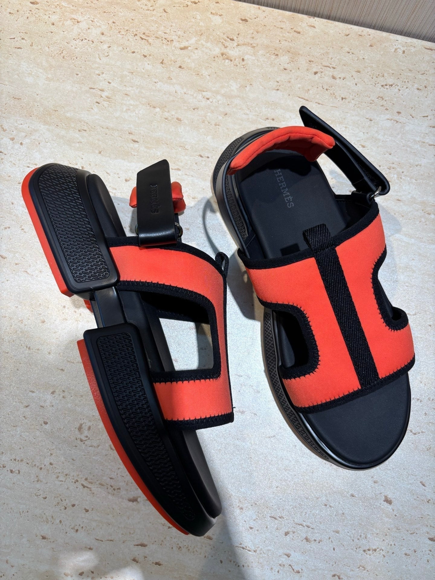 HM Men's Gate Sandal Red Suede Calfskin 655427