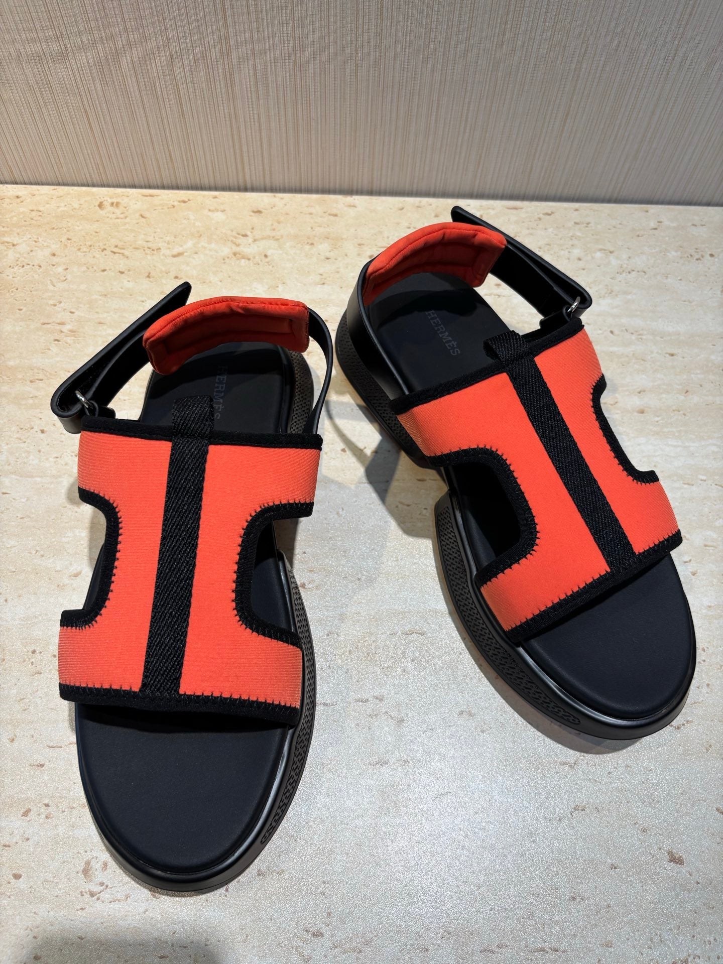 HM Men's Gate Sandal Red Suede Calfskin 655427