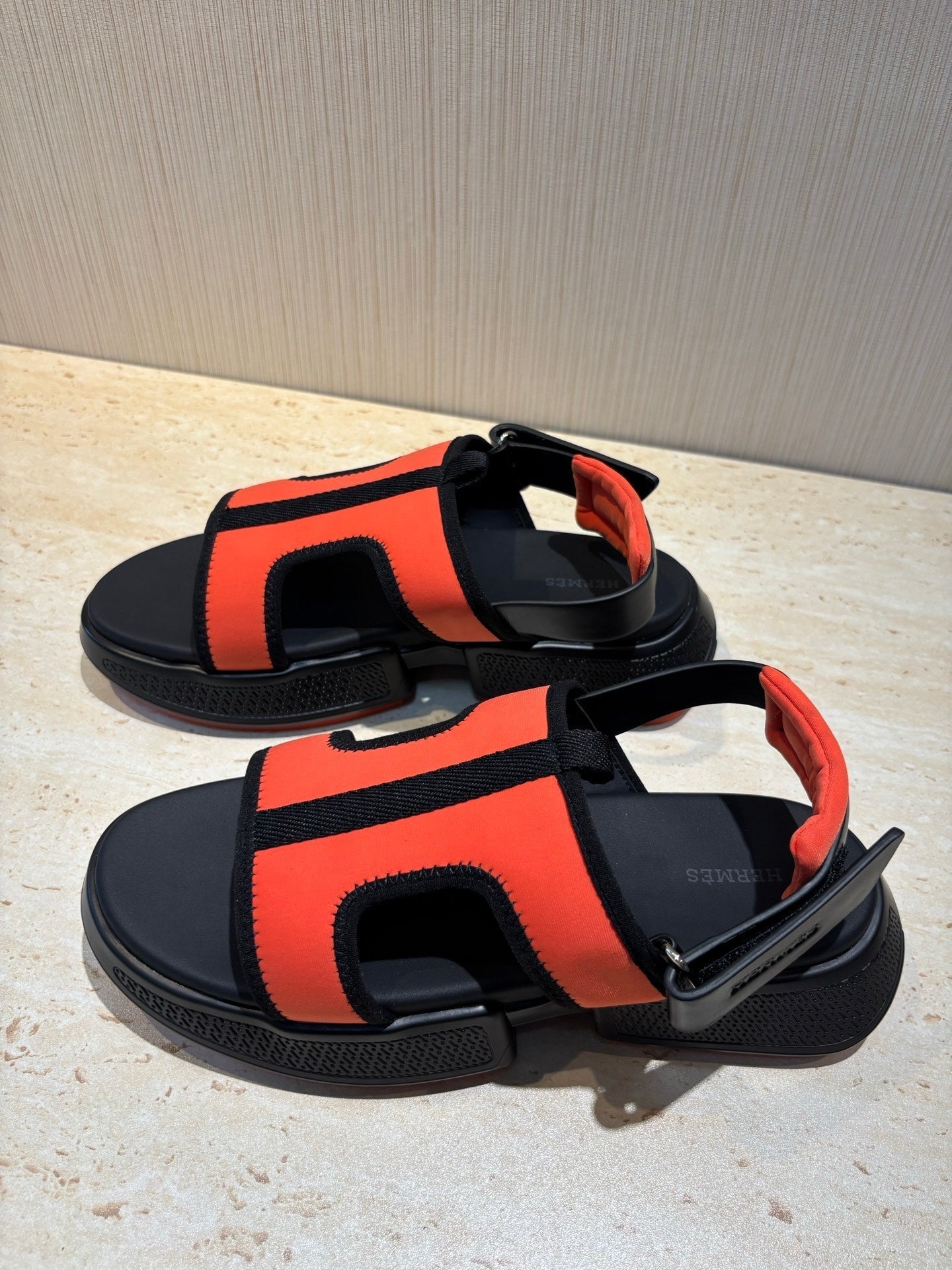 HM Men's Gate Sandal Red Suede Calfskin 655427