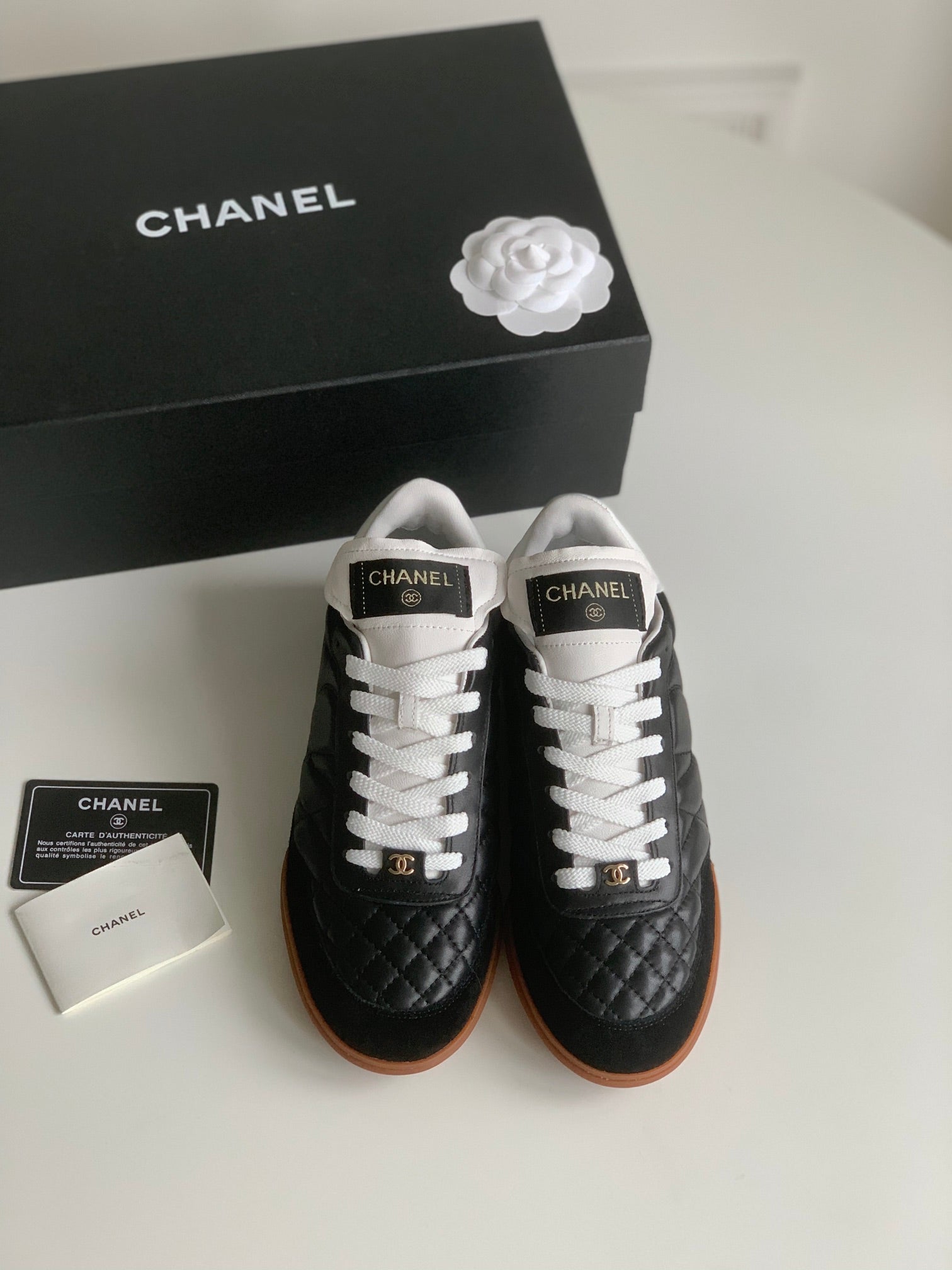 CC Sneaker In Black Lambskin Quilted 143546
