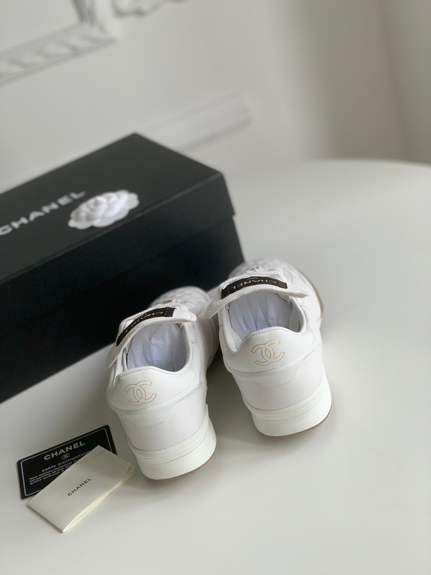 CC Sneaker In White Lambskin Quilted 143554
