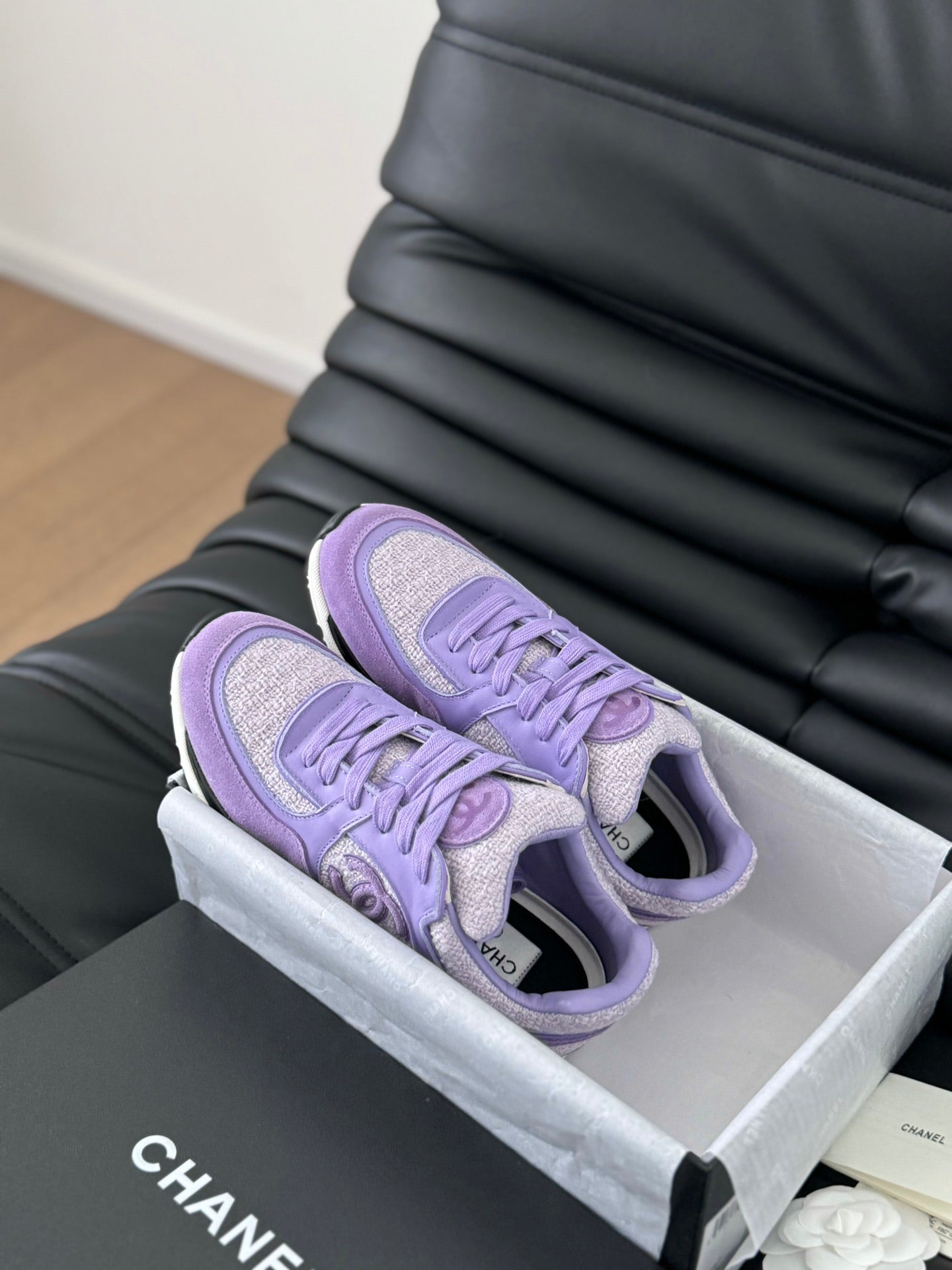 cc sneaker violet tweed purple suede