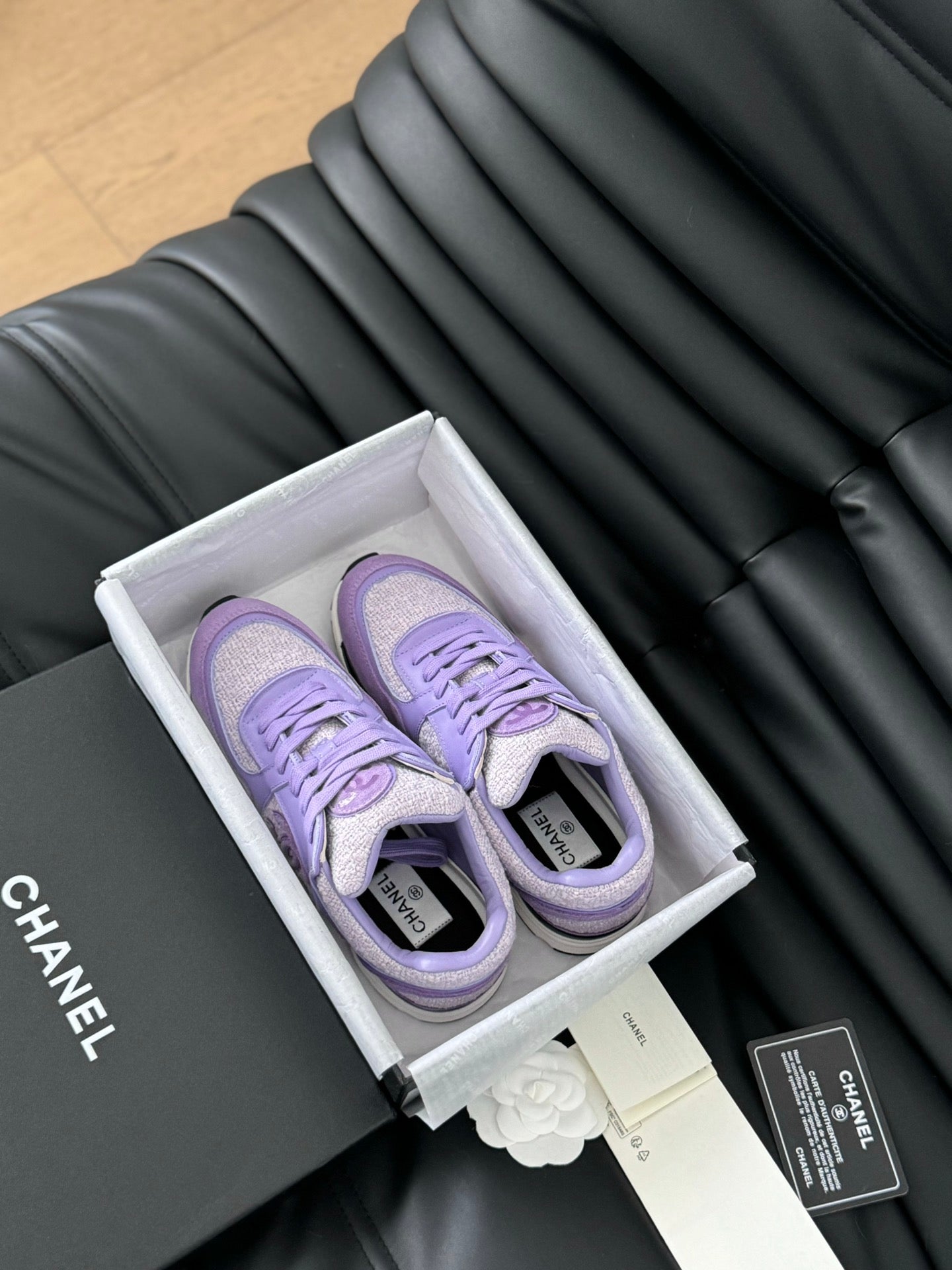 cc sneaker violet tweed purple suede