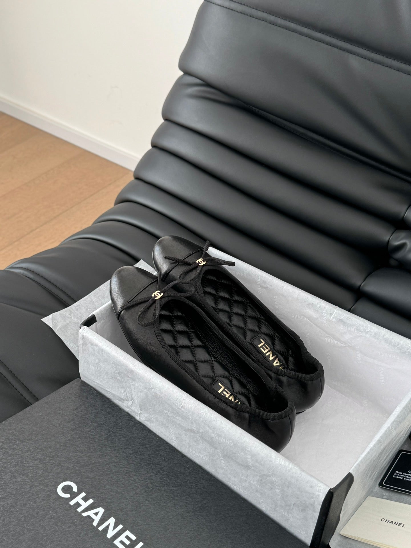 CC Ballet Flats In Black Lambskin 143534