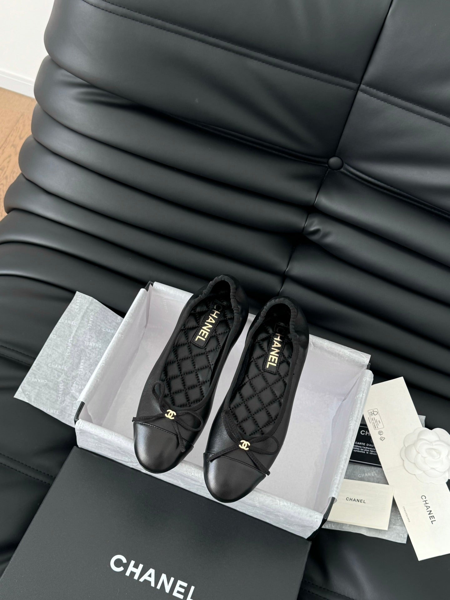 CC Ballet Flats In Black Lambskin 143534