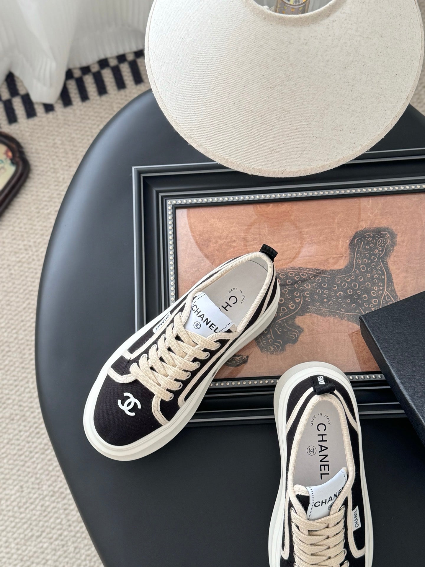 CC 25 Logo Printed Sneaker Black Fabric Original 305311