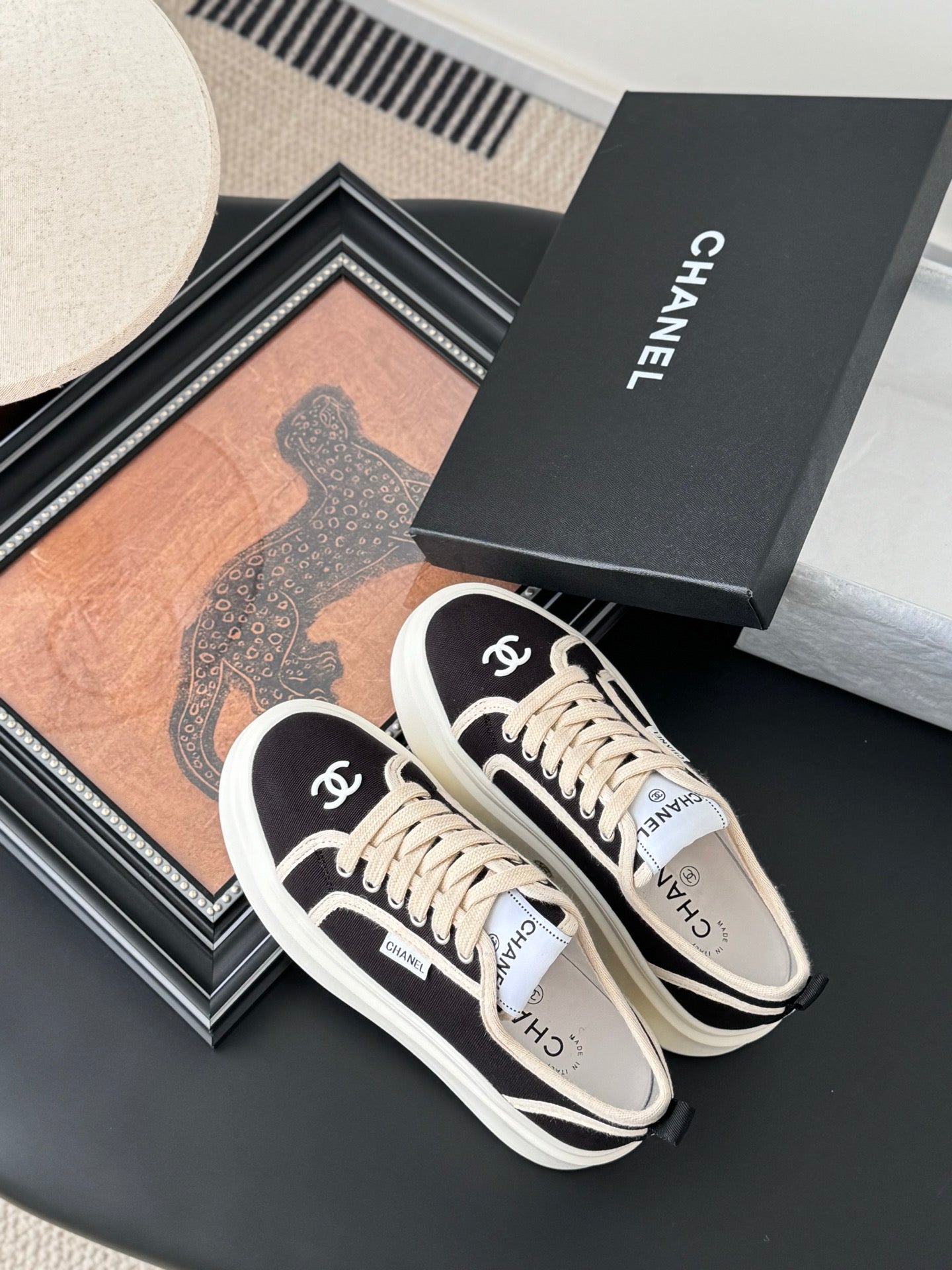 CC 25 Logo Printed Sneaker Black Fabric Original 305311