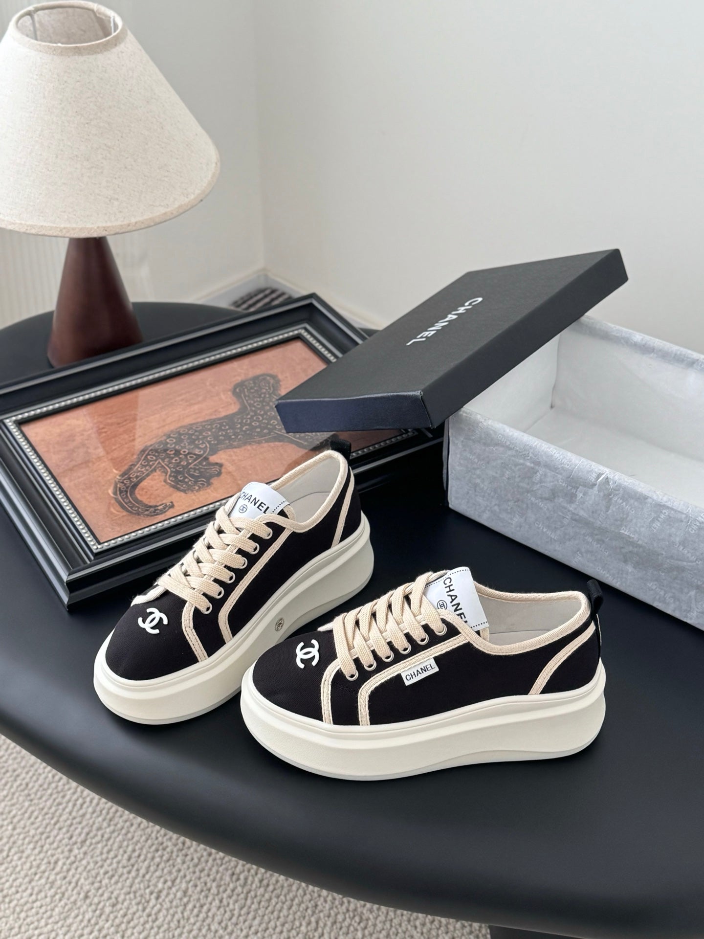 CC 25 Logo Printed Sneaker Black Fabric Original 305311