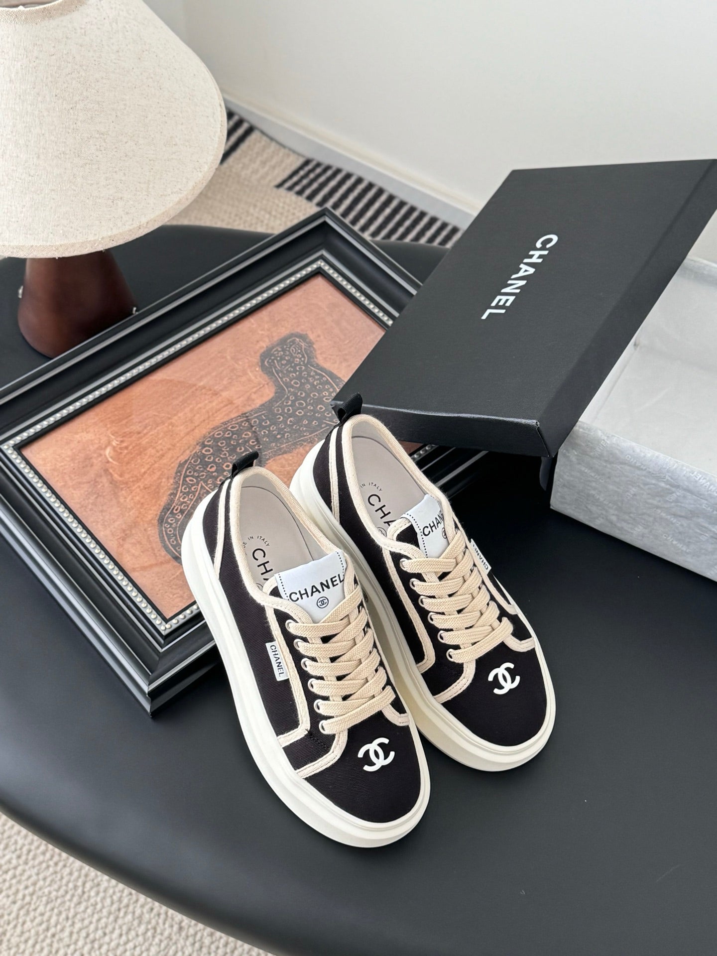 CC 25 Logo Printed Sneaker Black Fabric Original 305311