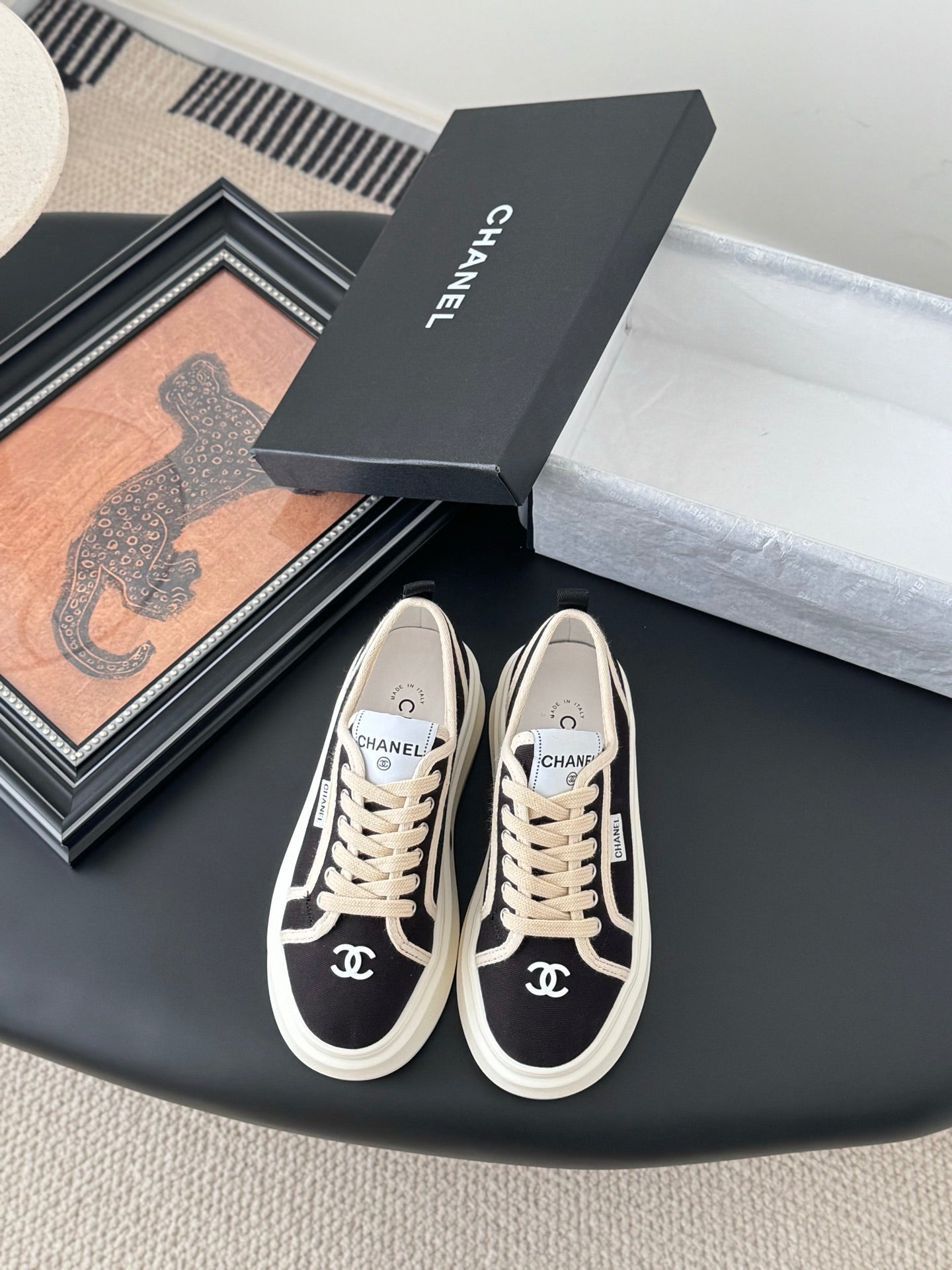 CC 25 Logo Printed Sneaker Black Fabric Original 305311