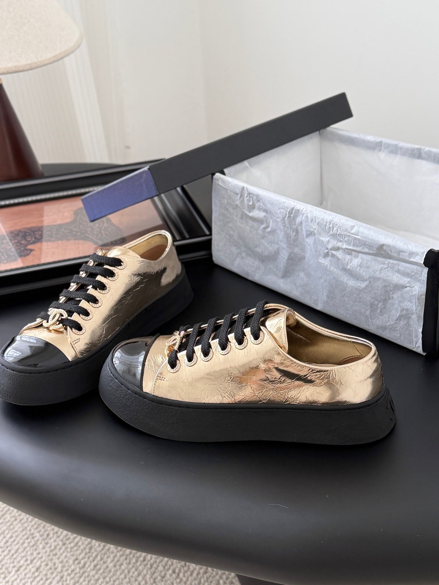 CC 25 Loafers Pink Gold Sheepskin 375637