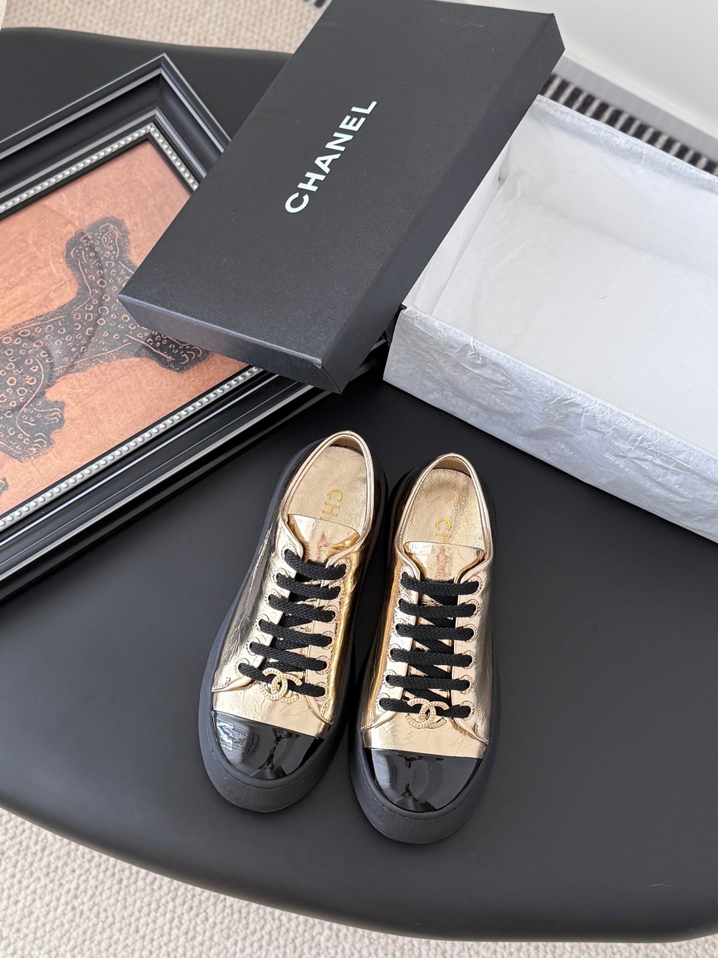 CC 25 Loafers Pink Gold Sheepskin 375637