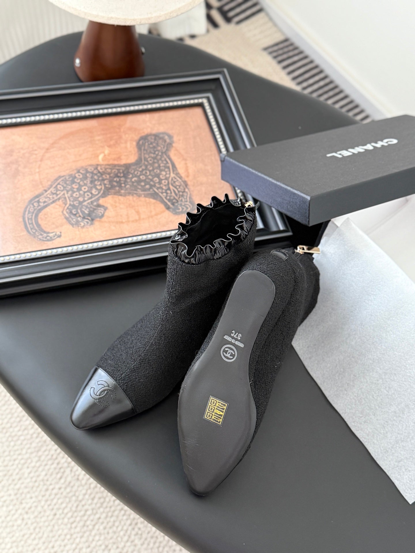 CC 25 Mary Jane boots black canvas 458773