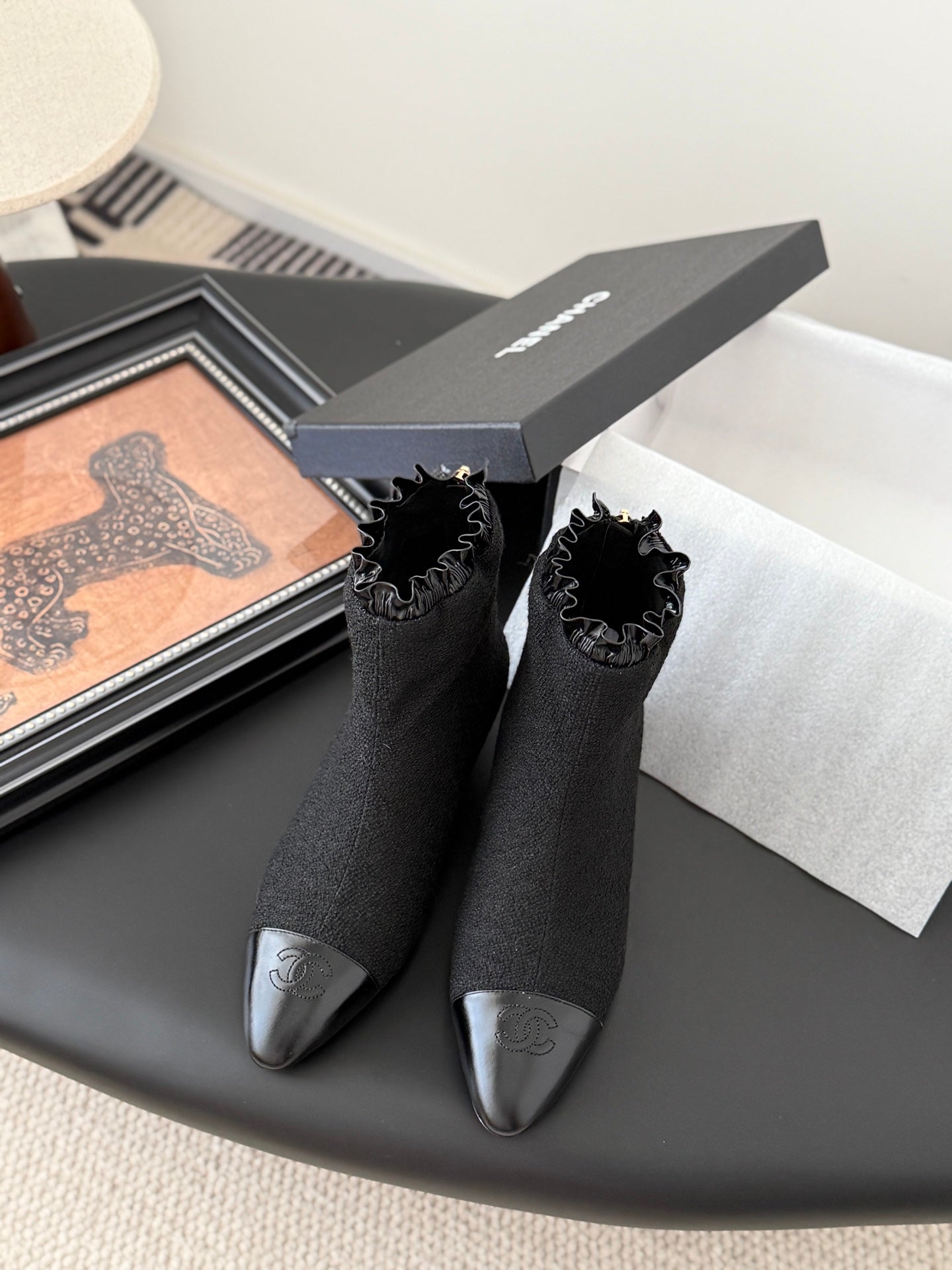 CC 25 Mary Jane boots black canvas 458773