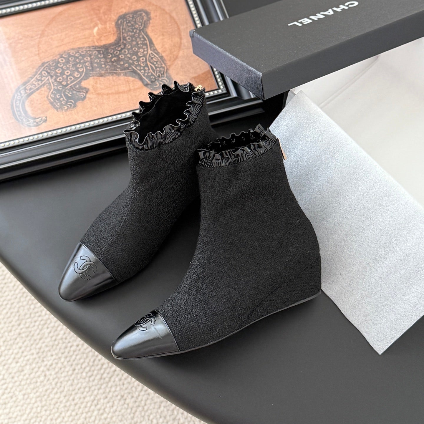 CC 25 Mary Jane boots black canvas 458773