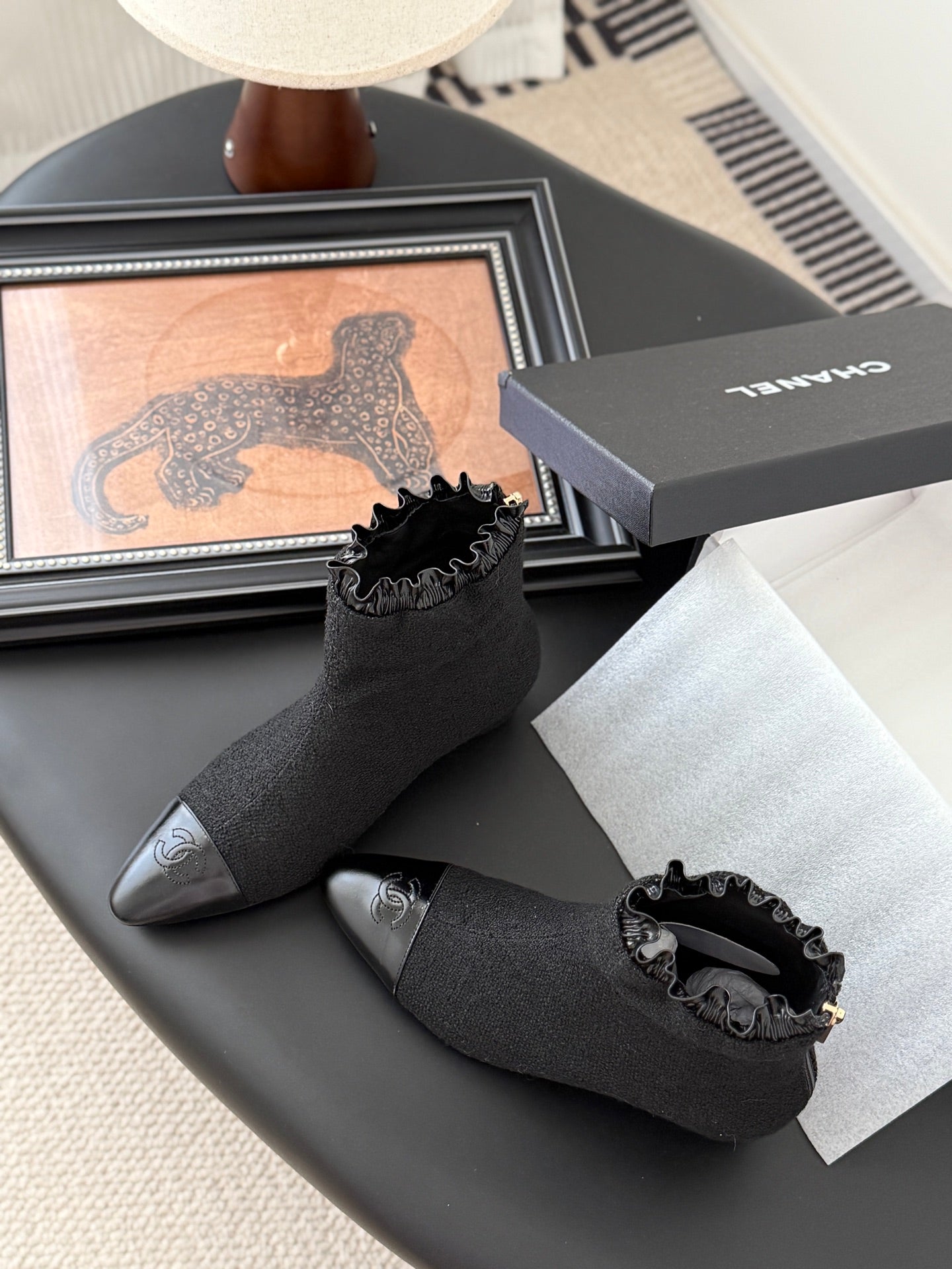 CC 25 Mary Jane boots black canvas 458773