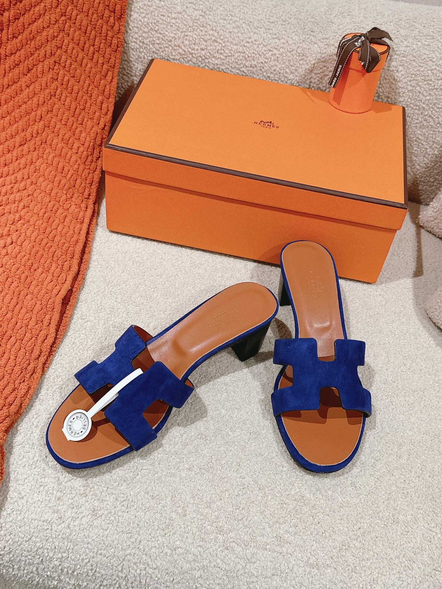 HM Oasis Sandals Dark Navy Calfskin 312713