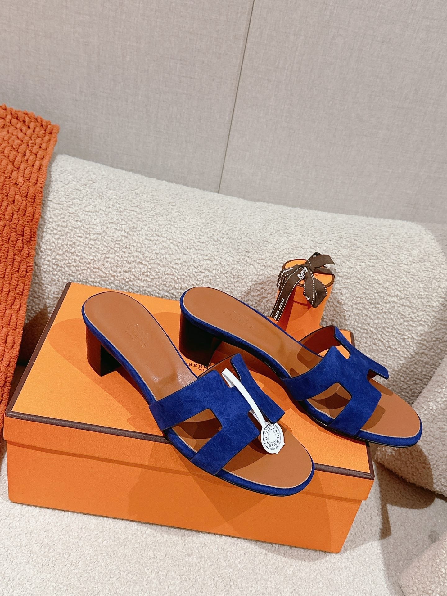 HM Oasis Sandals Dark Navy Calfskin 312713