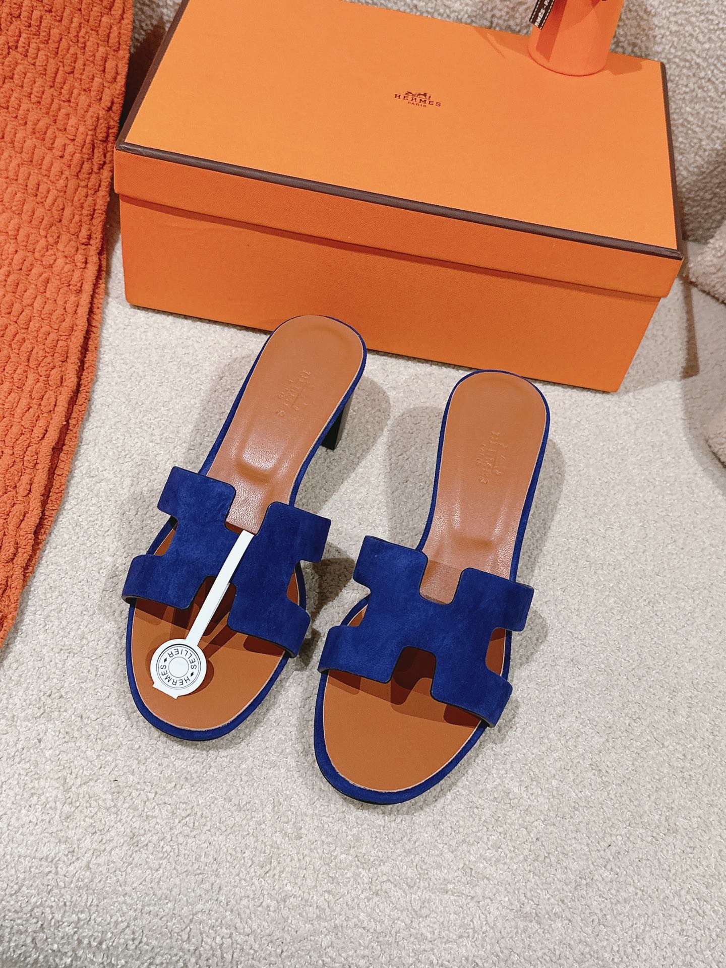 HM Oasis Sandals Dark Navy Calfskin 312713