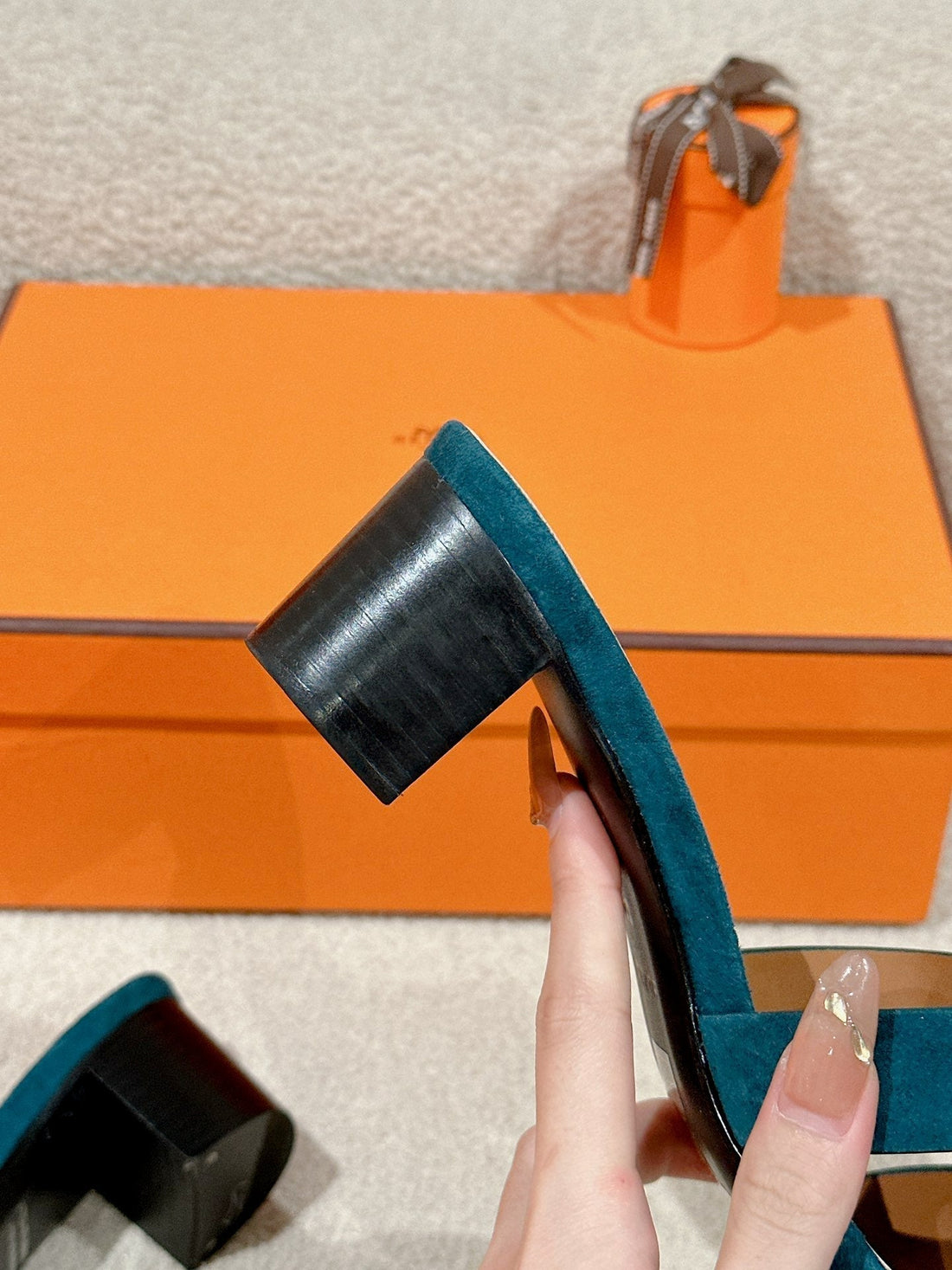 HM Oasis Sandals Teal Calfskin 312714