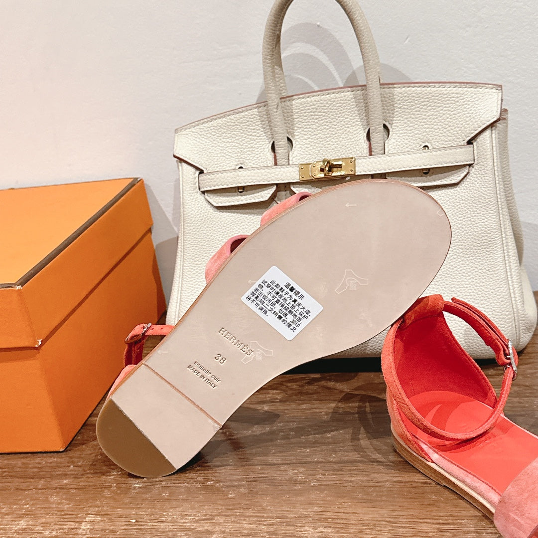 HM Santorini Sandals Red Cowhide 312583