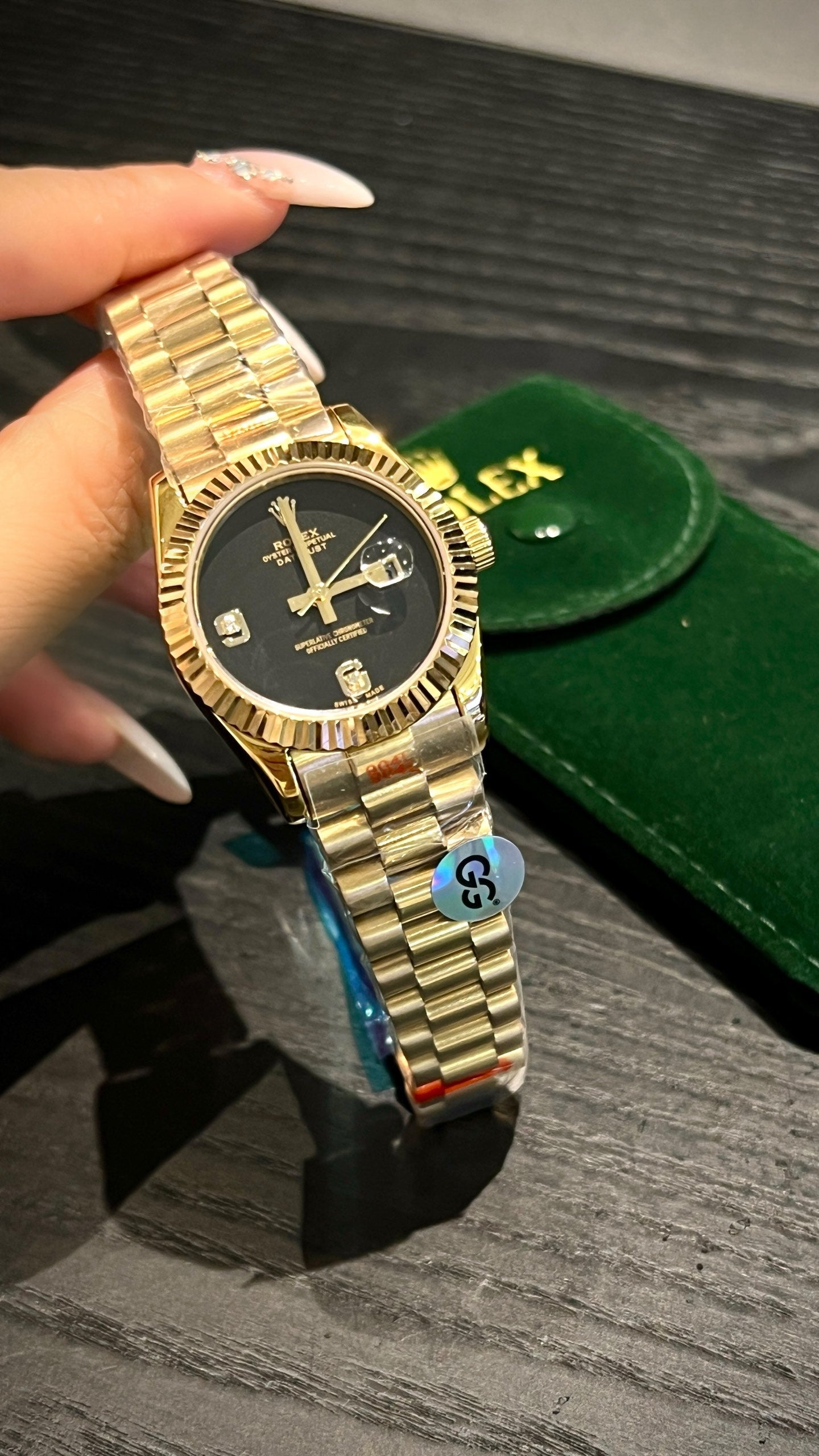 Rolex Datejust 31mm Gold Black