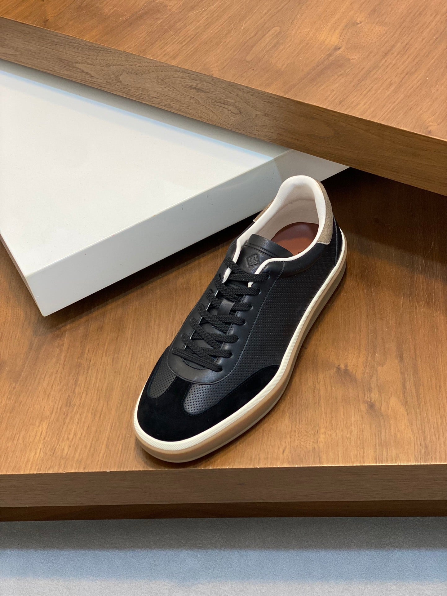 LP 360 TENNIS WALK SNEAKERS BLACK MESH CALFSKIN