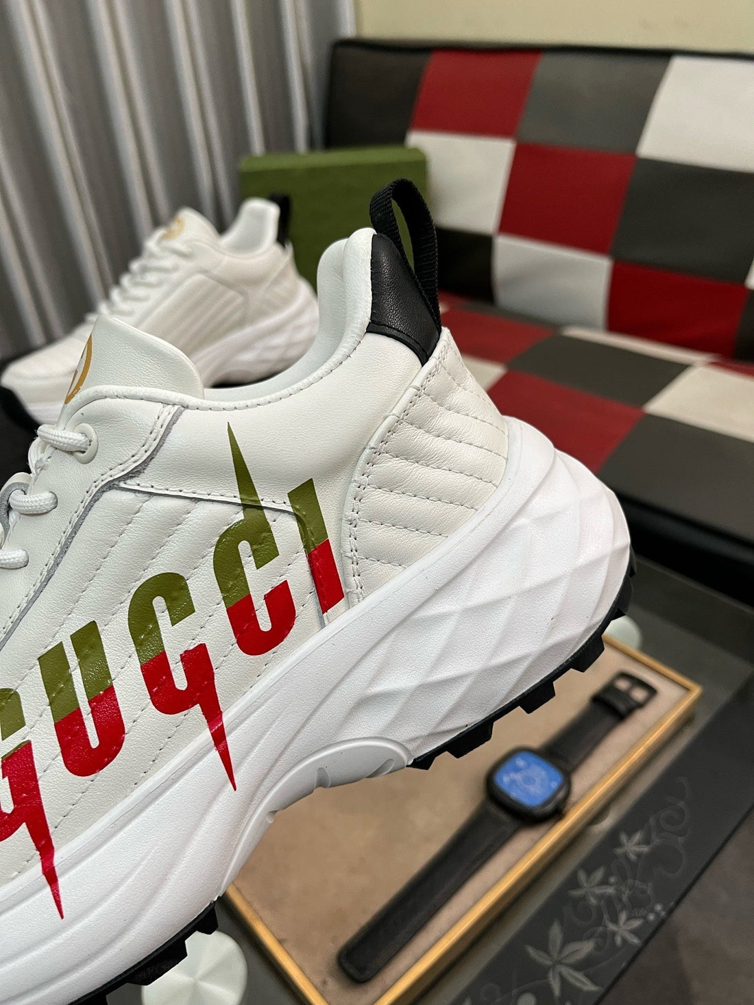 GG Men's Sneaker White Cowhide 529927