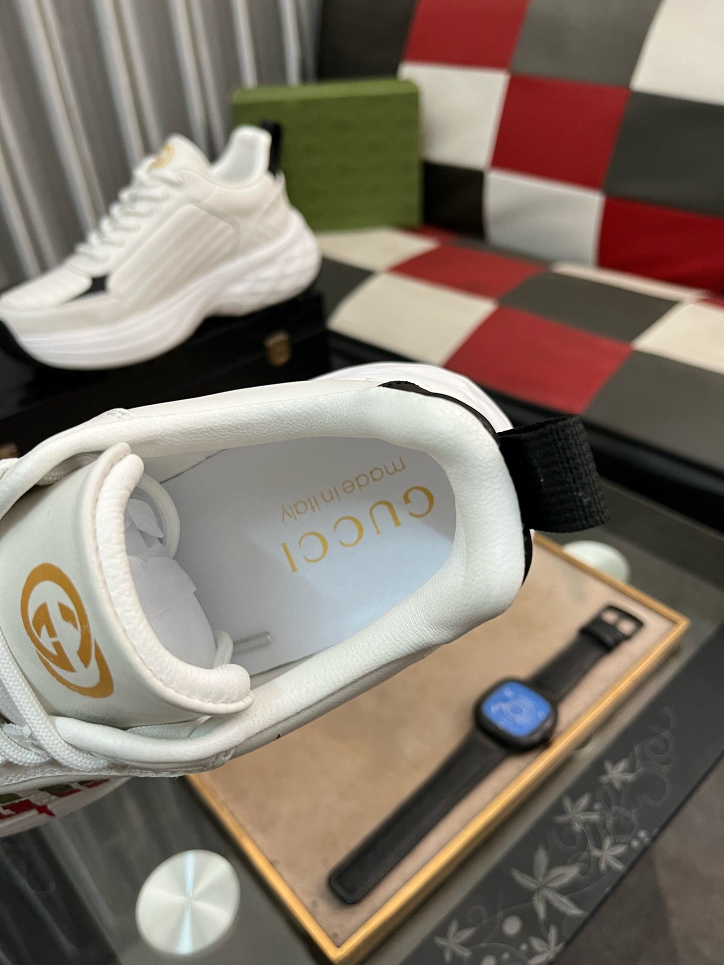 GG Men's Sneaker White Cowhide 529927