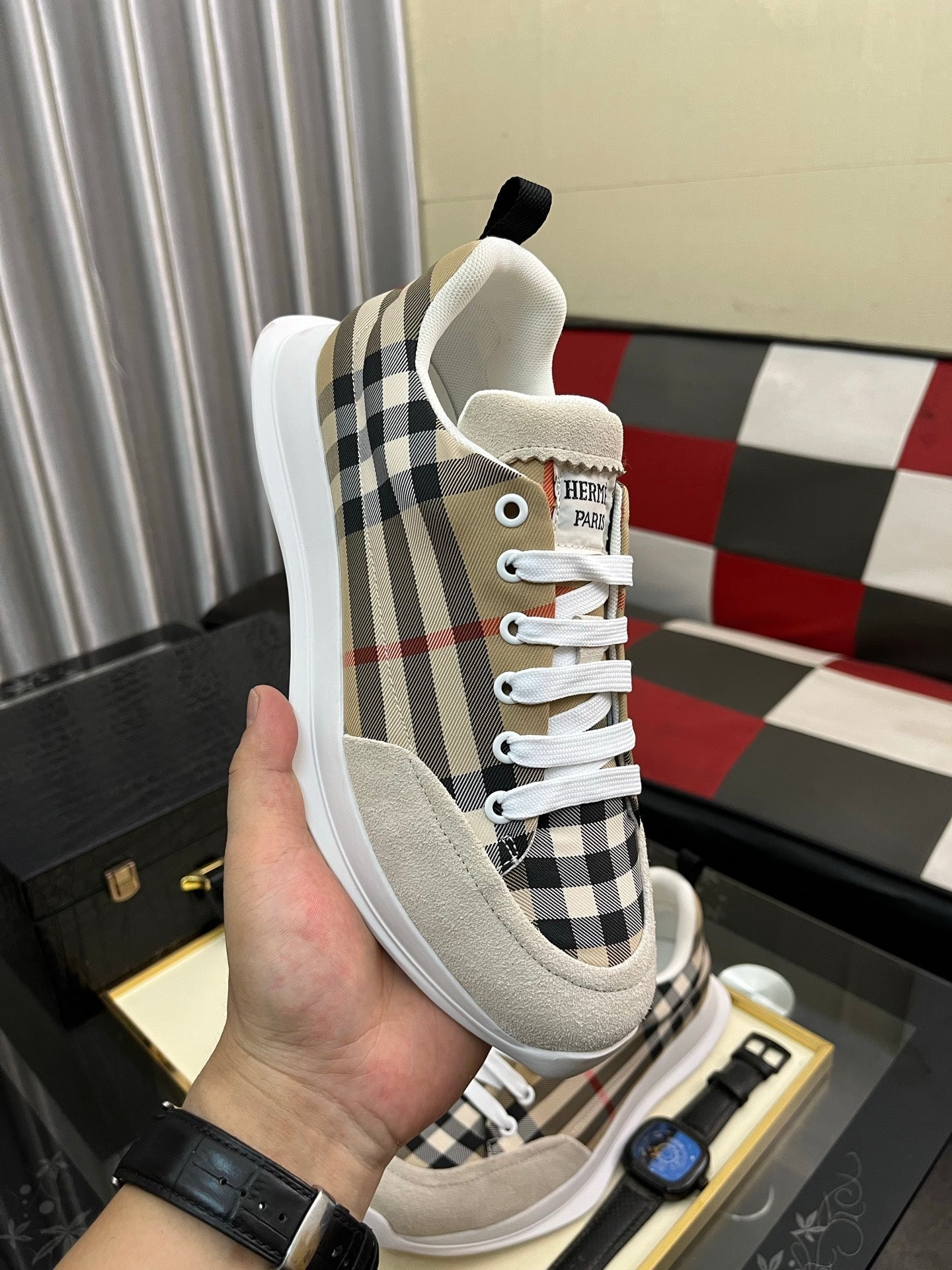 HM Men's Bouncing Sneakers Multicolor Cowhide 644685