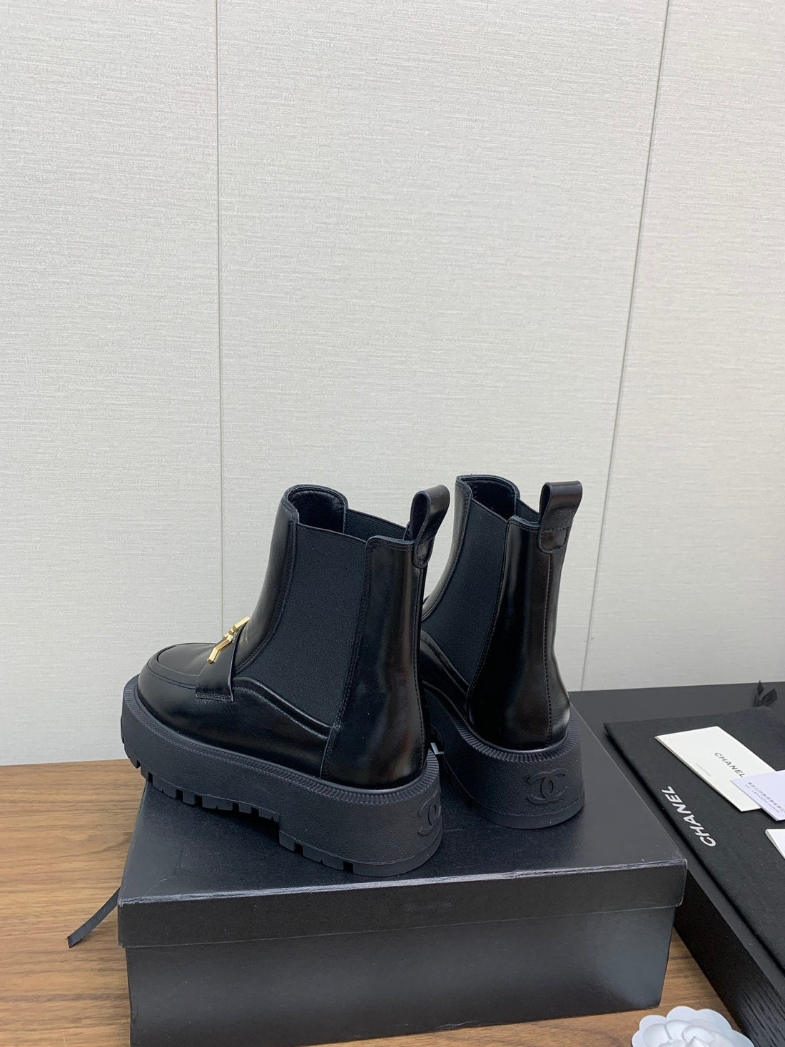 CC Short Boots Black Cowhide