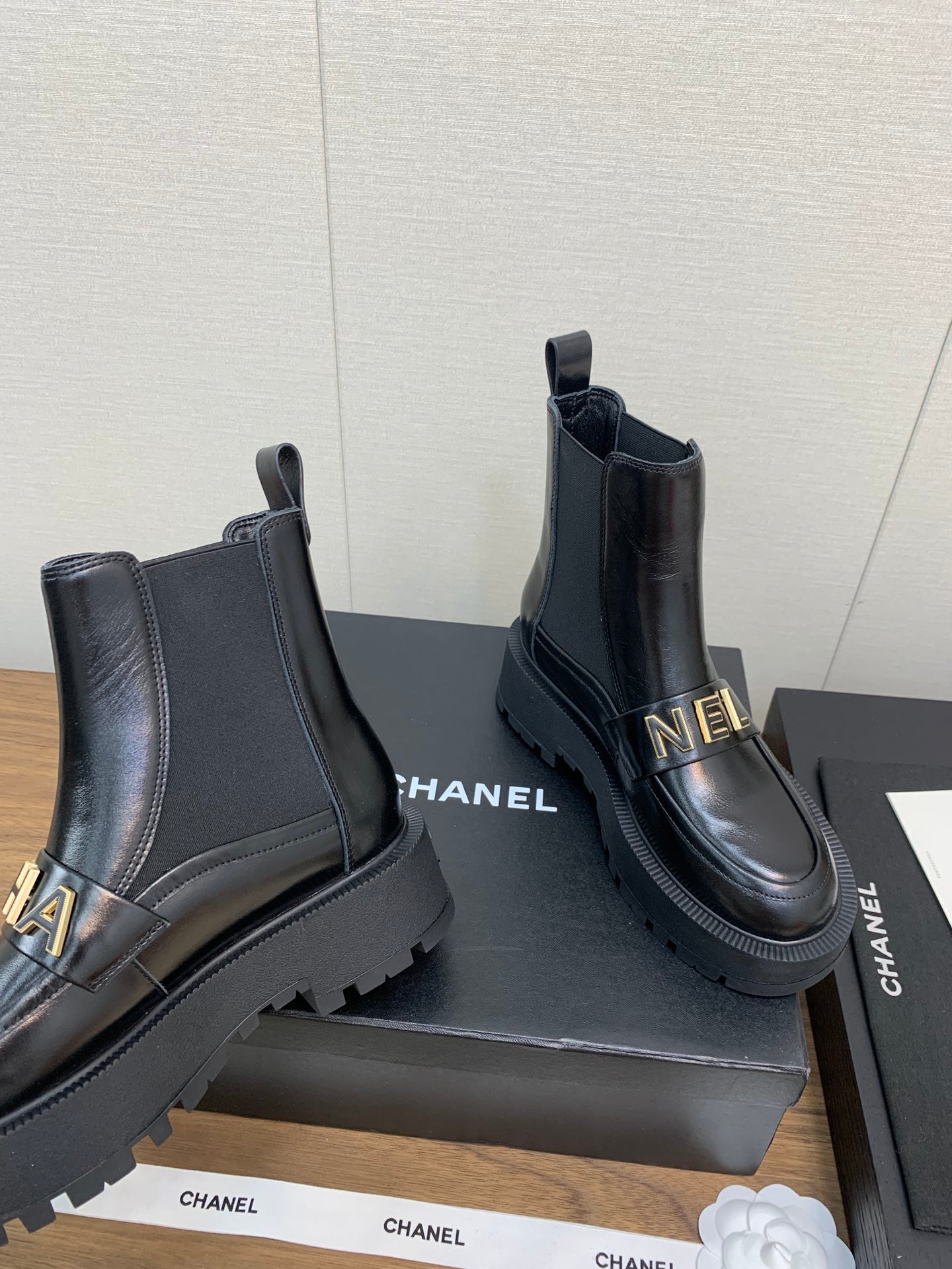 CC Short Boots Black Cowhide