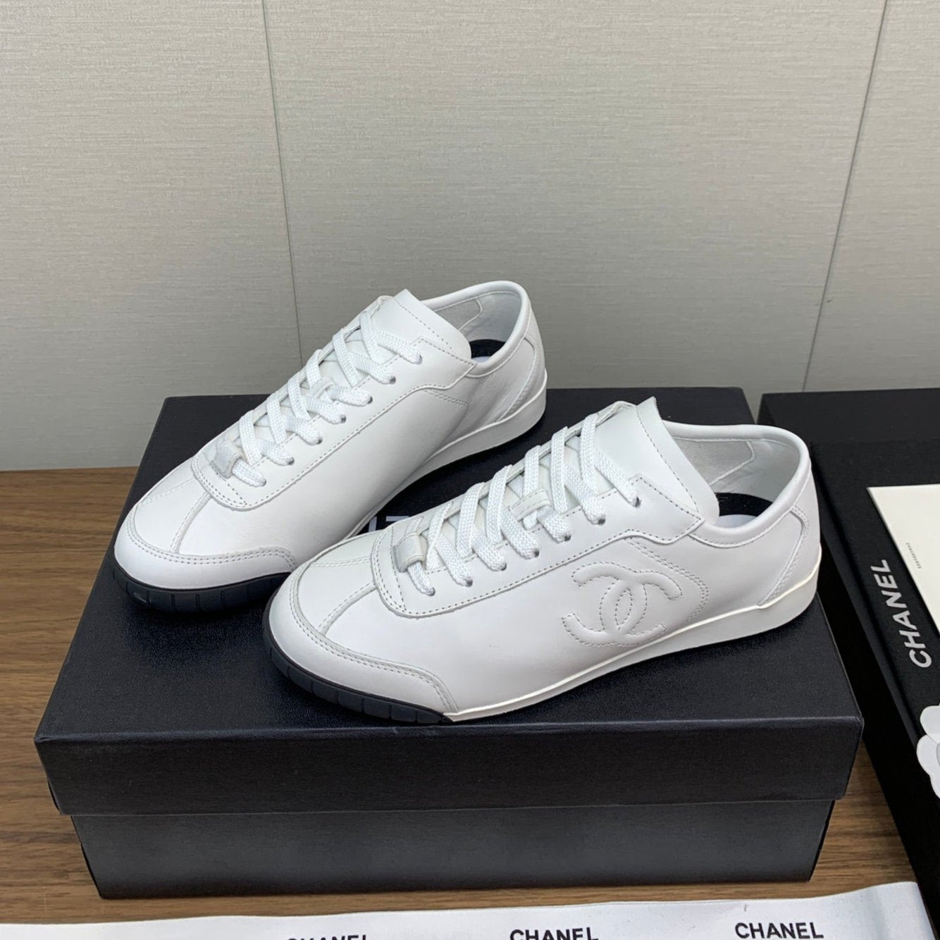 CC Sneaker 15mm White Lambskin