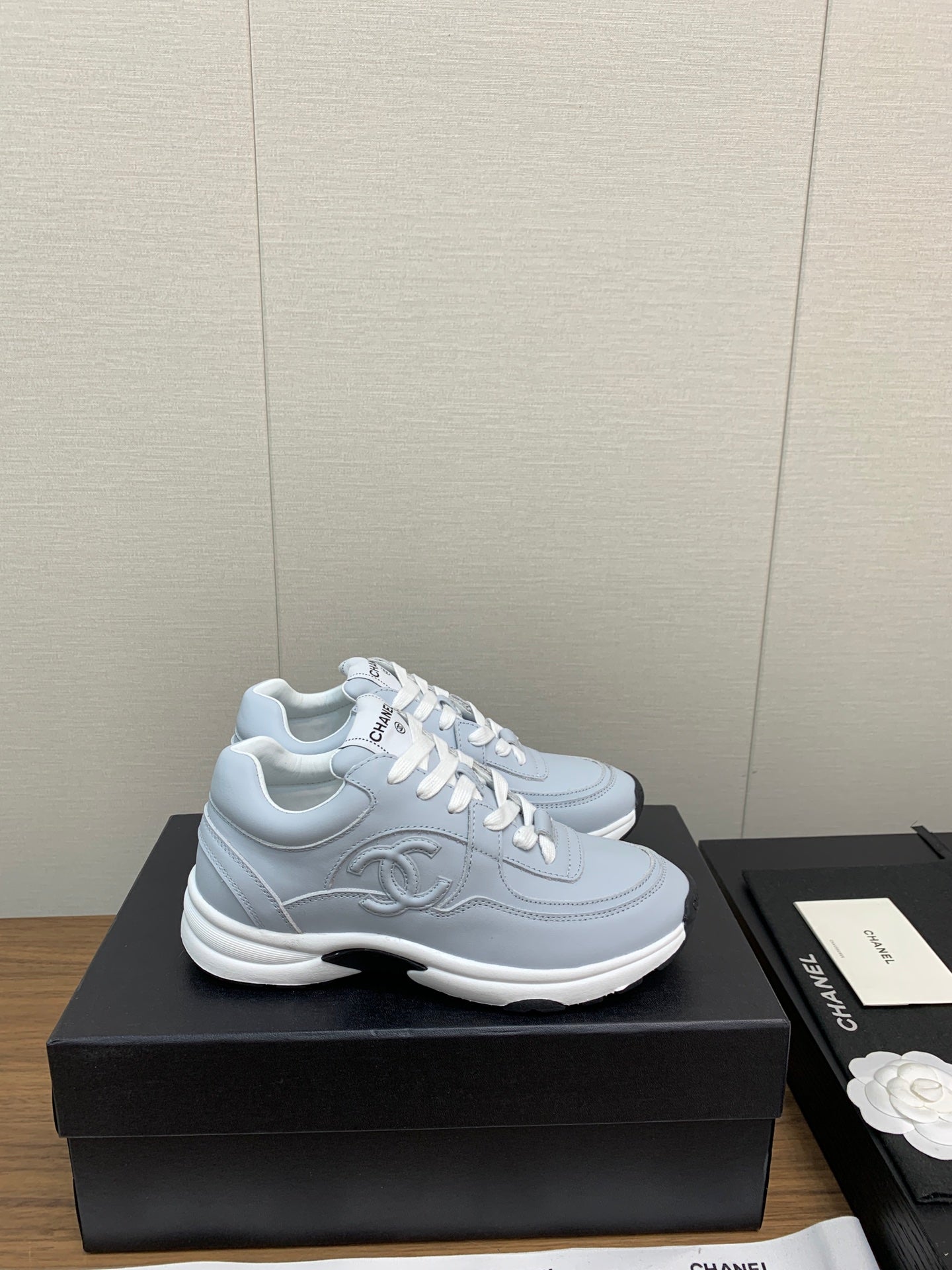 CC Sneaker 30mm Light Blue Lambskin