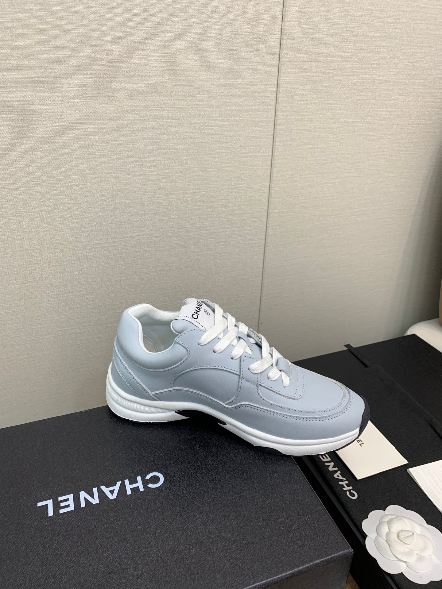 CC Sneaker 30mm Light Blue Lambskin