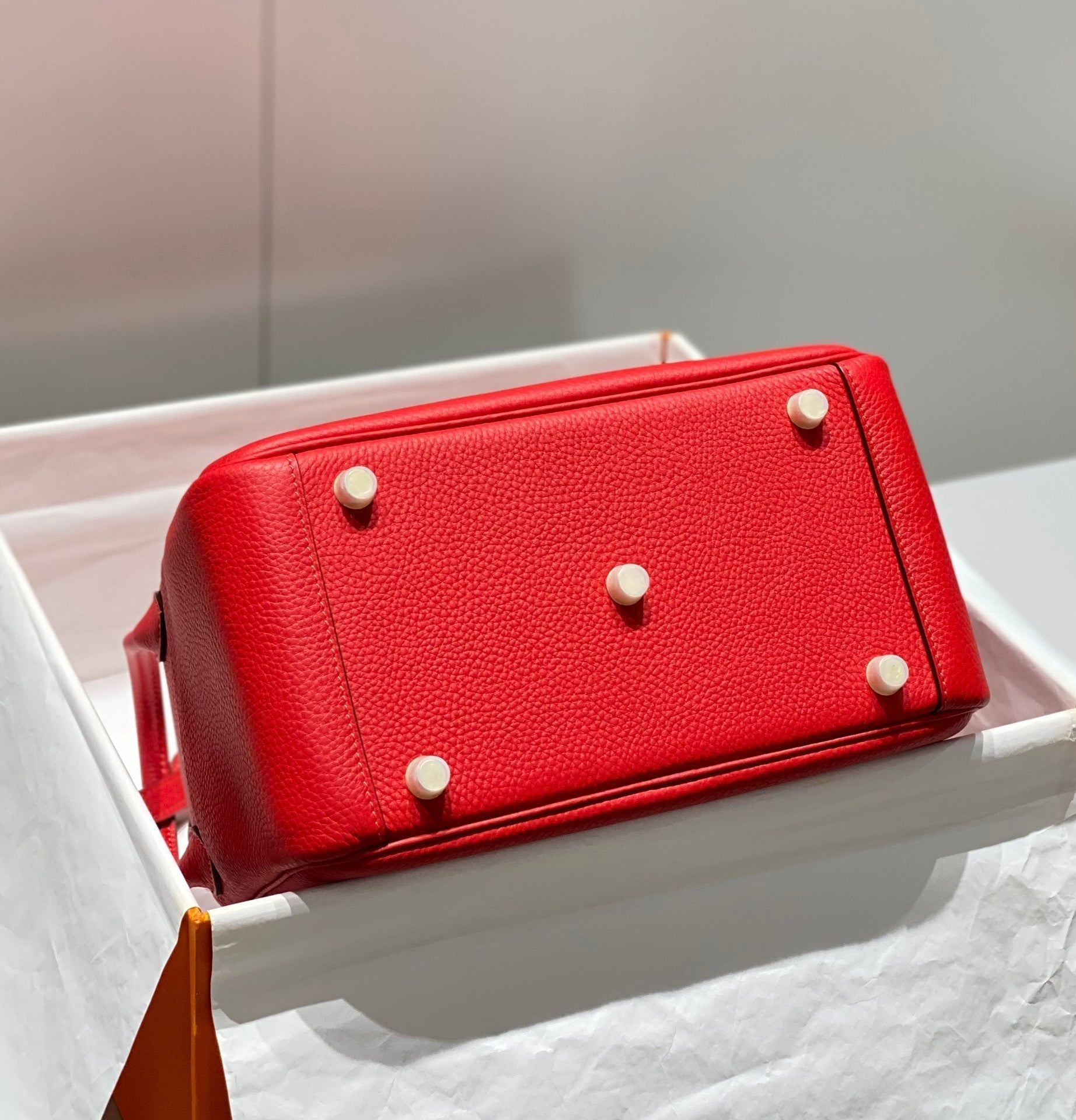 HM LINDY 26 BAG RED TAURILLON CLEMENCE LEATHER