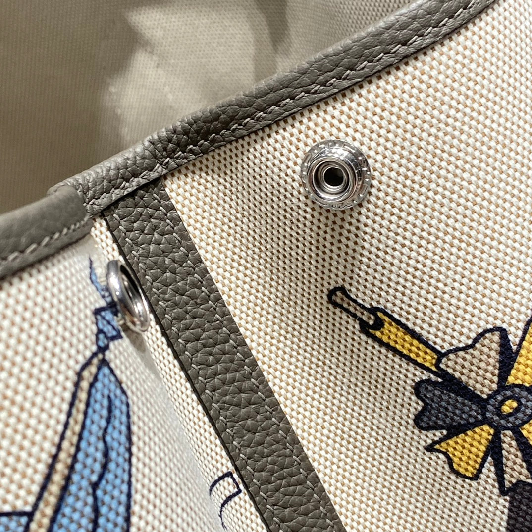 HM Garden Party 36 Multicolor Canvas and Negonda Calfskin 243389