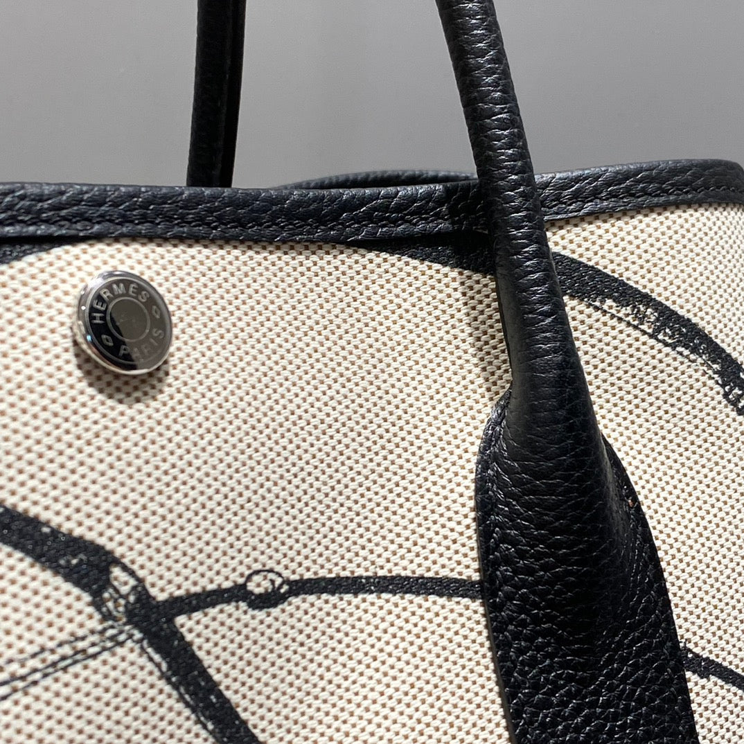 HM Garden Party 36 Multicolor Canvas and Negonda Calfskin 243404