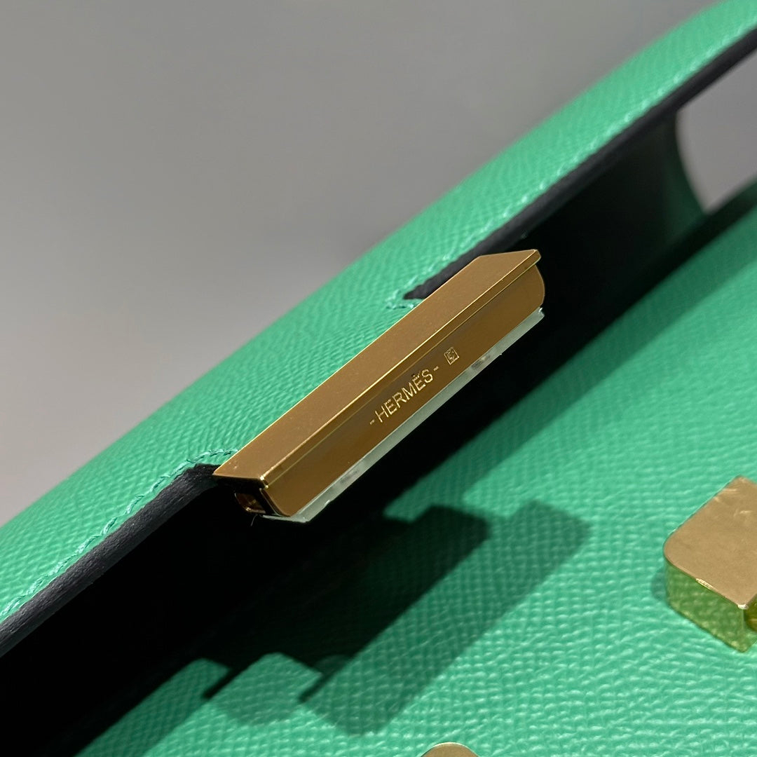 HM Constance Elan 24 Green Epsom Gold Hardware 237332