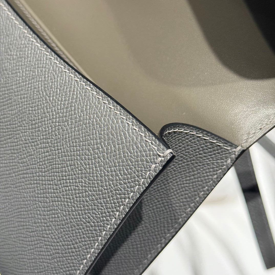 HM Constance Elan 24 Grey Epsom Silver Hardware 237334