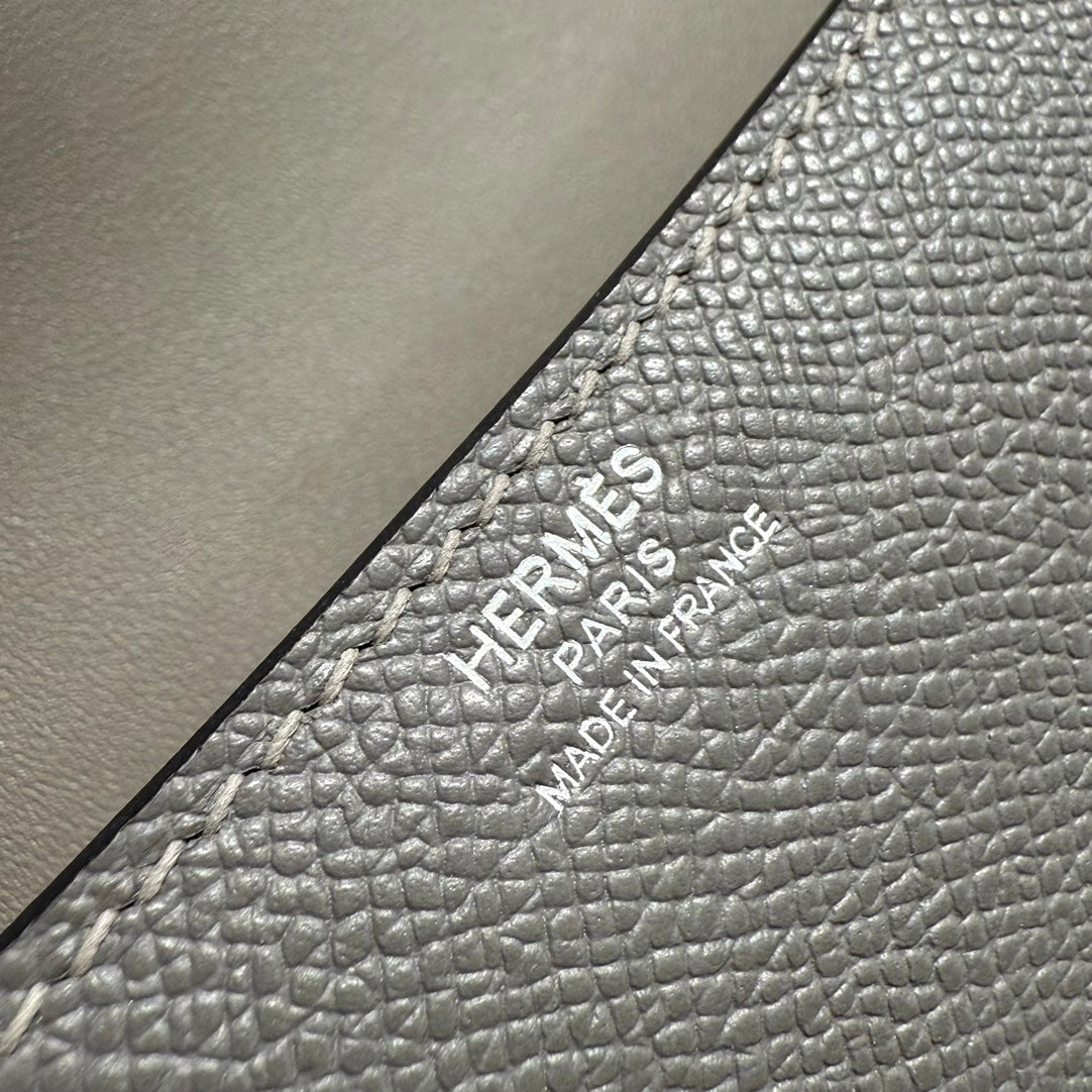 HM Constance Elan 24 Grey Epsom Silver Hardware 237334