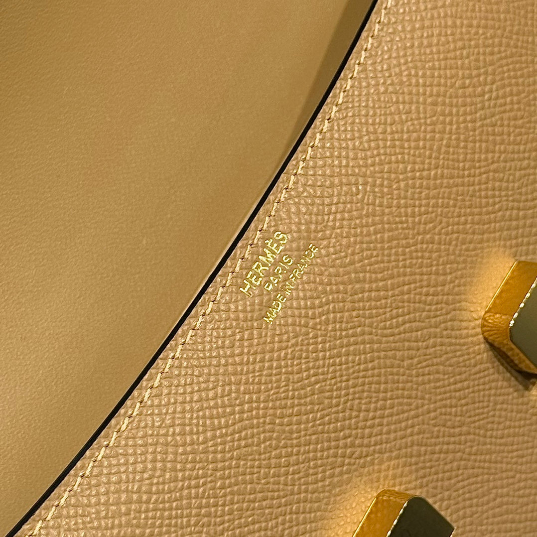 HM Constance Elan 24cm Bag Brown Epsom Leather Gold Hardware